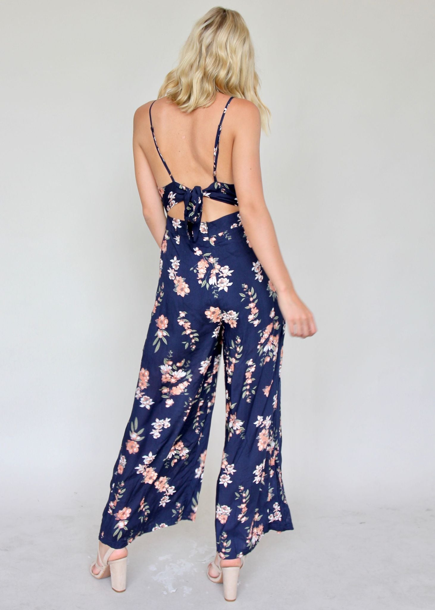 Last Glance Pantsuit - Navy Garden