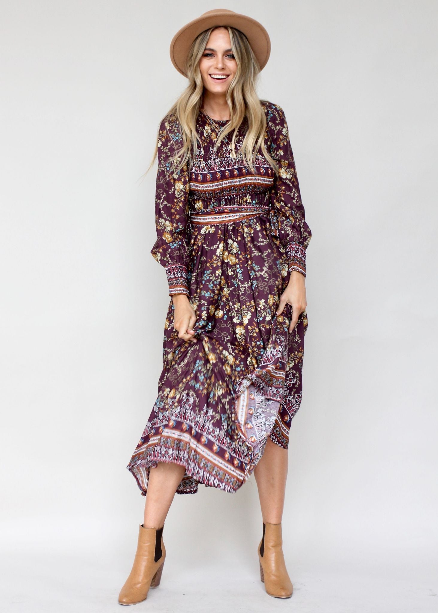 Bella Maxi Dress w/ Tie - Essie