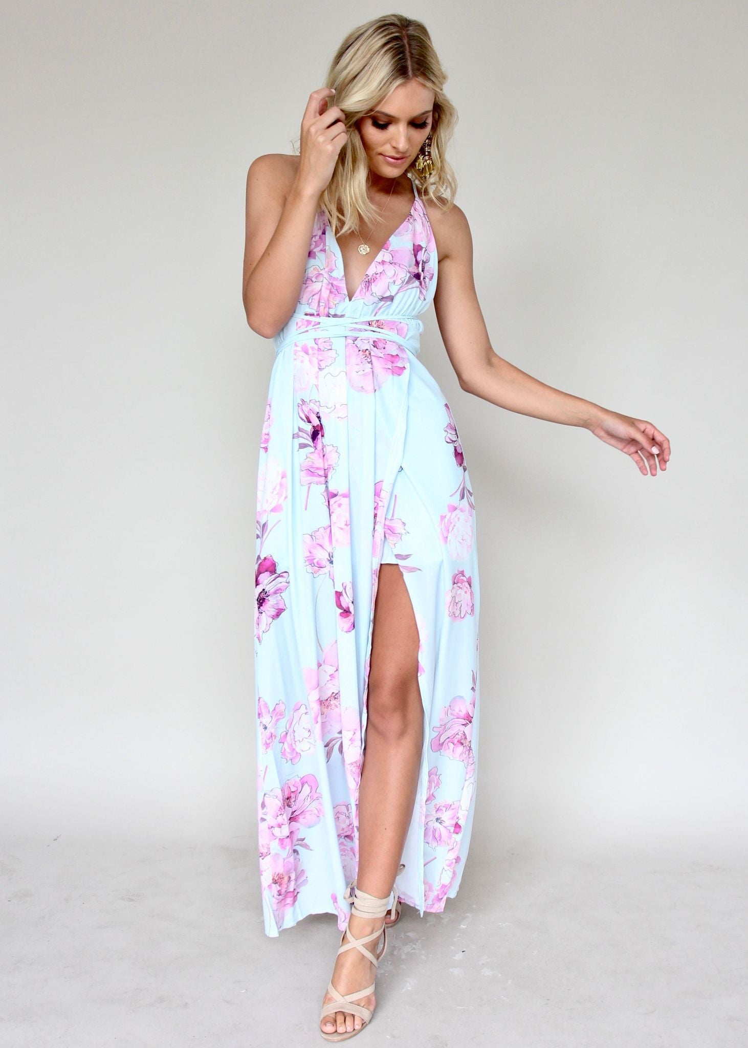 Karmen Halter Maxi Dress - Tahiti
