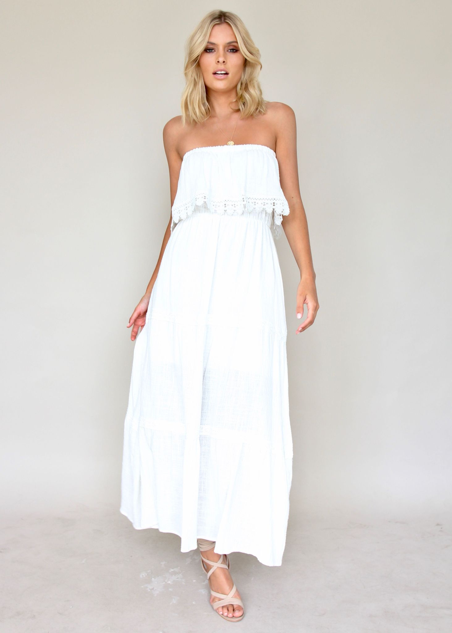 Loved & Adorned Maxi Dress - White