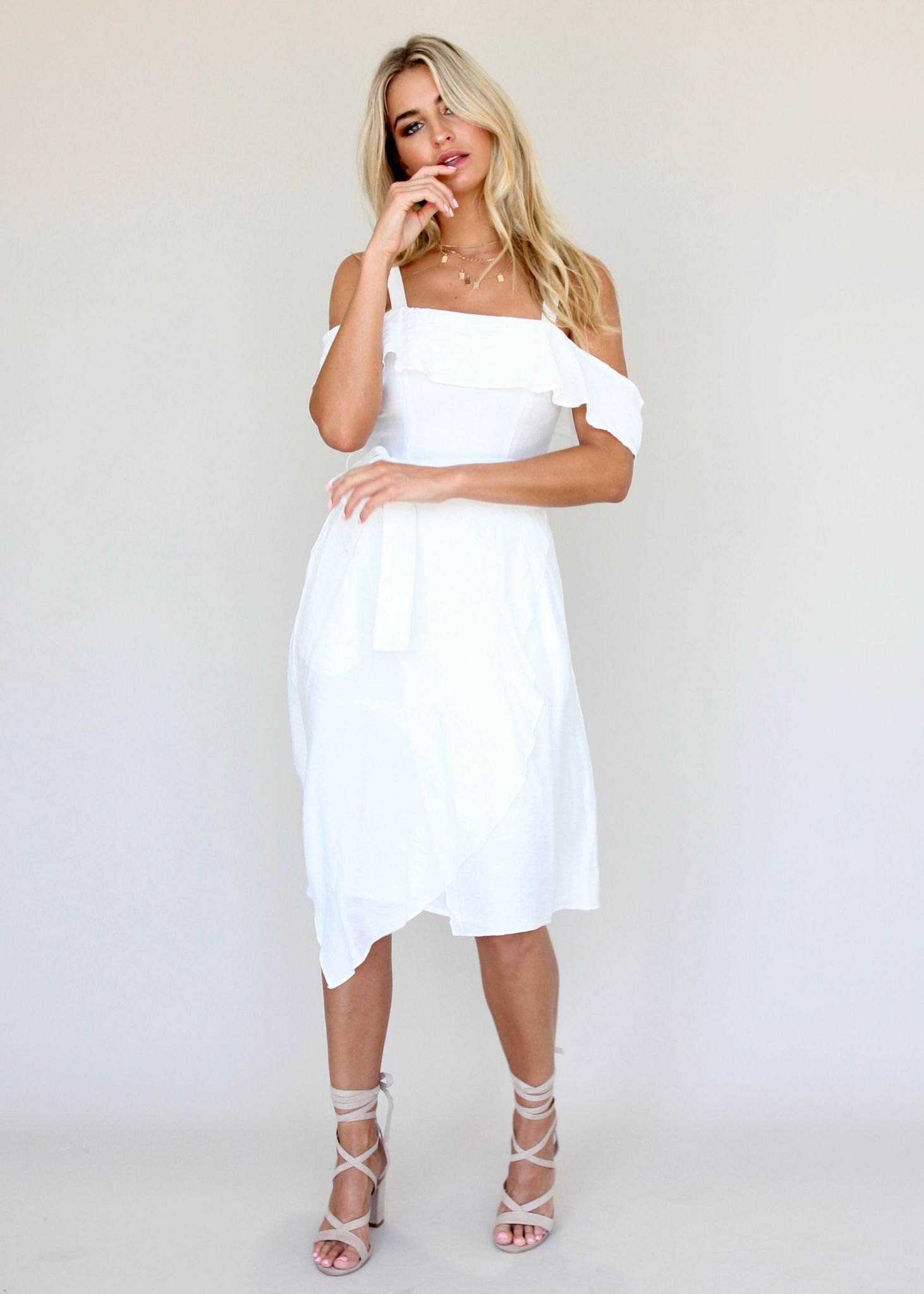 Call On You Midi Dress - White