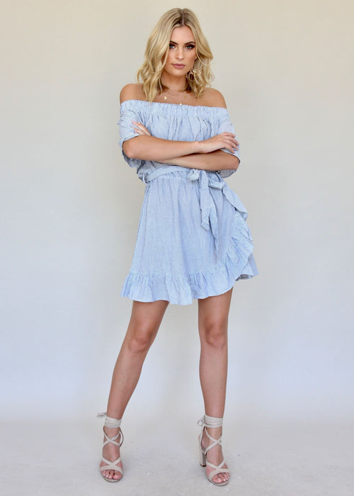Another Eternity Strapless Dress - Blue