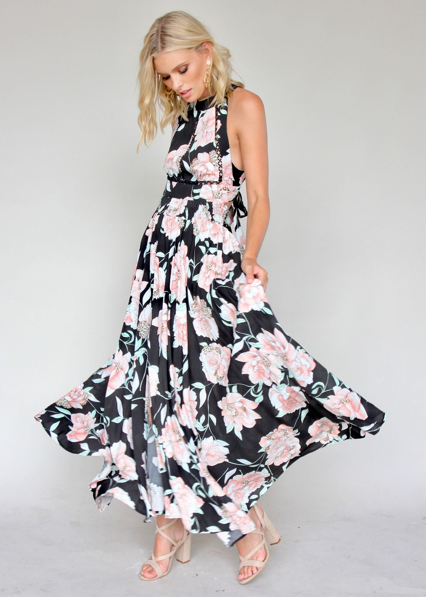 Break Of Dawn Maxi - Peach Wildflower