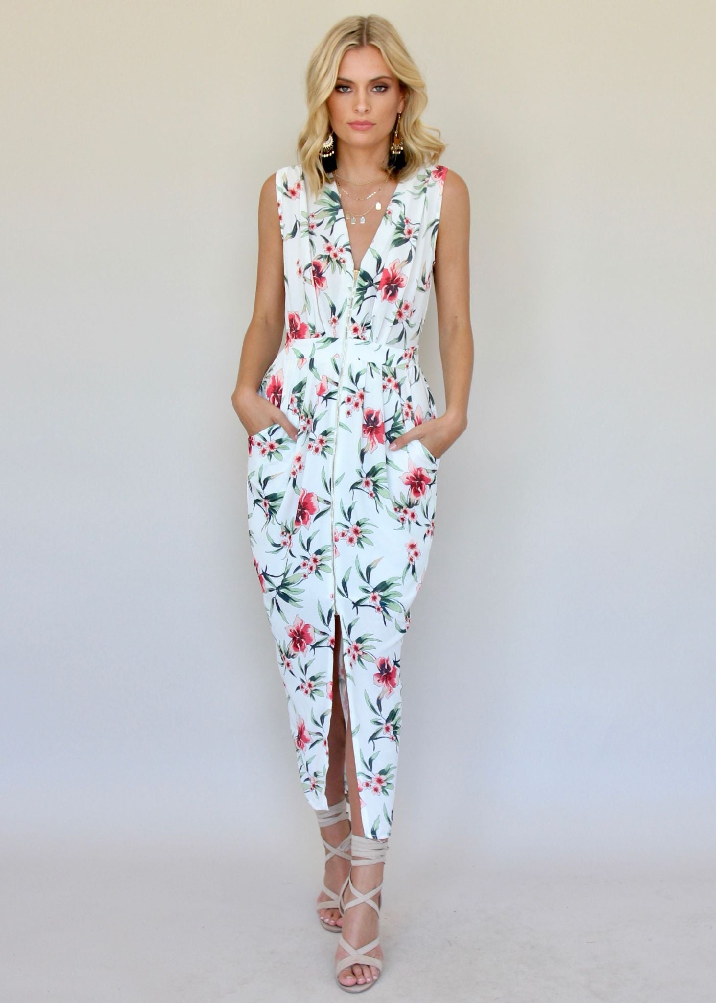 Catalina Zip Dress - Secret Garden