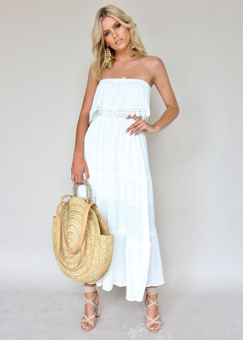 Loved & Adorned Maxi Dress - White