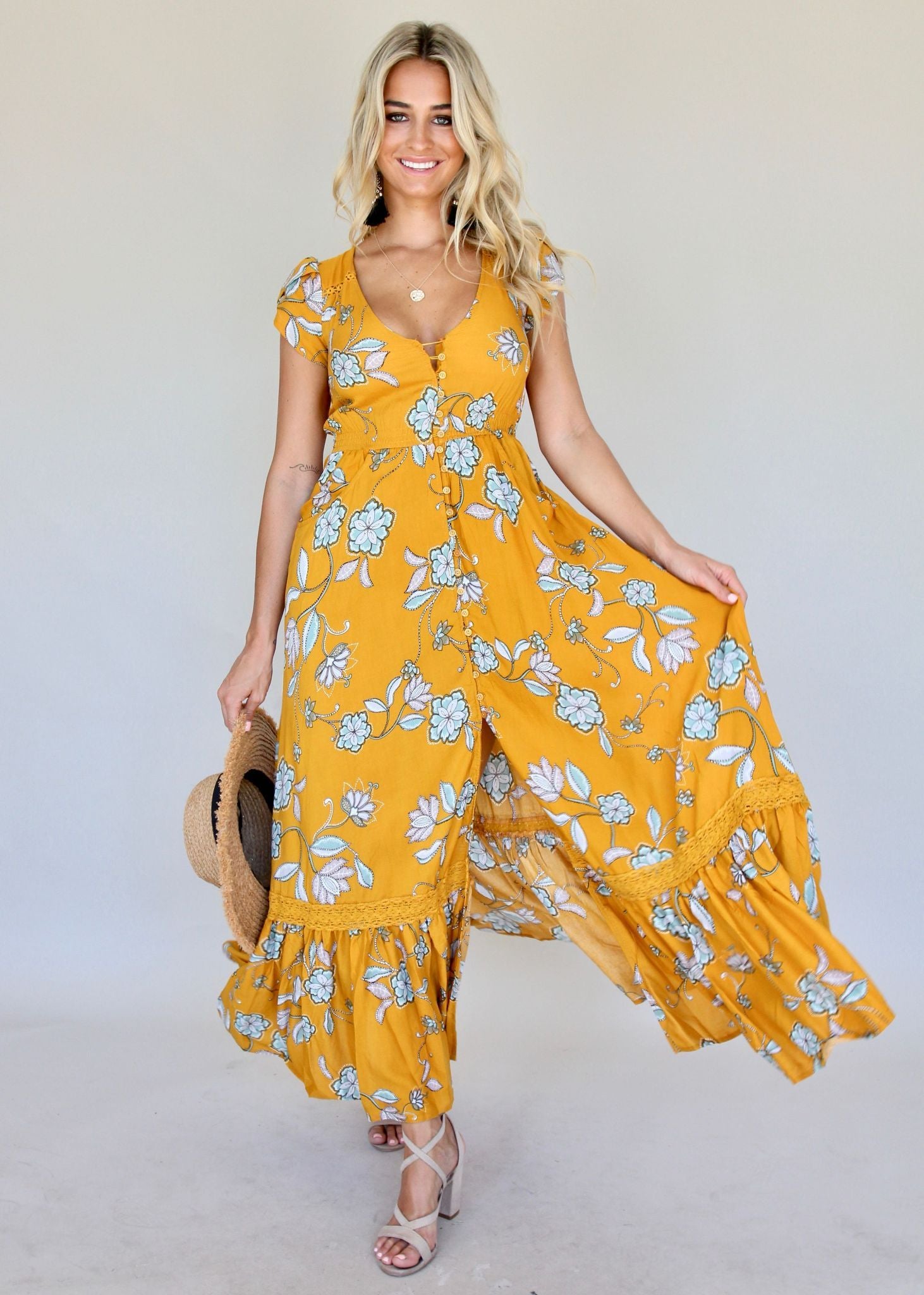 Carmen Maxi Dress - Sunny Daze