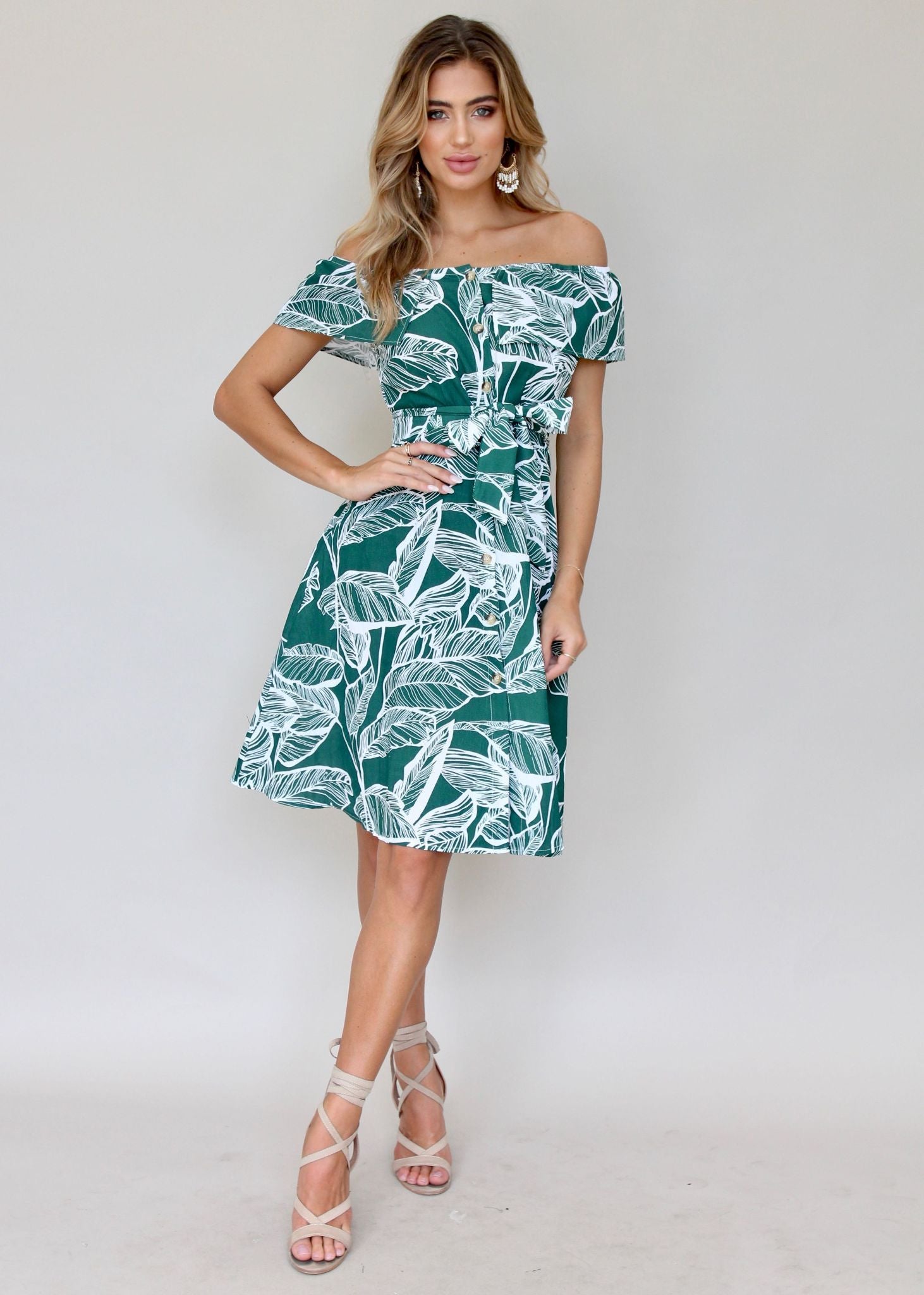 Fall Together Dress - Green Leaf