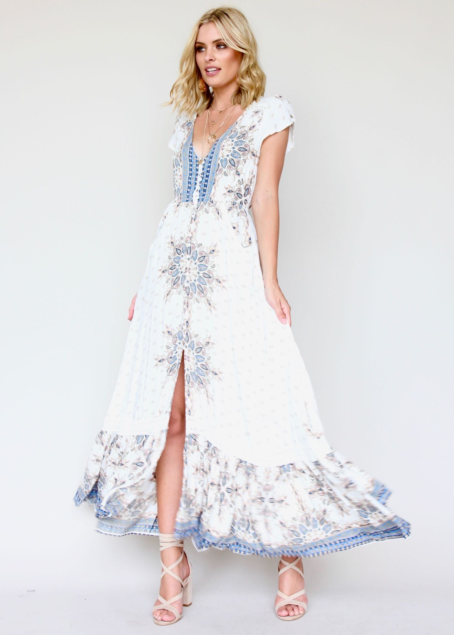 Carmen Maxi Dress - Gemstone