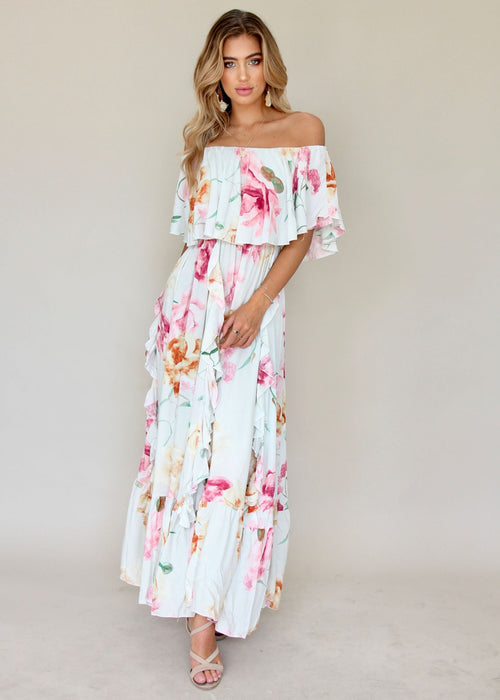 Georgie Off Shoulder Maxi Dress - Selena
