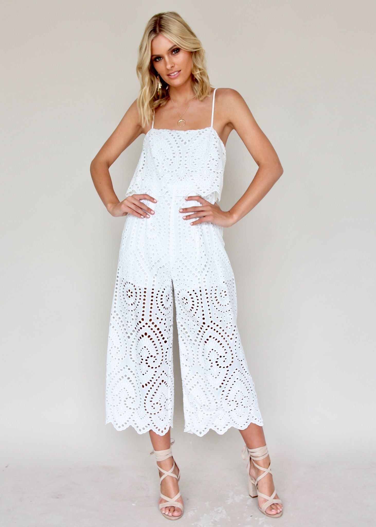 Change Of Heart Pantsuit - White
