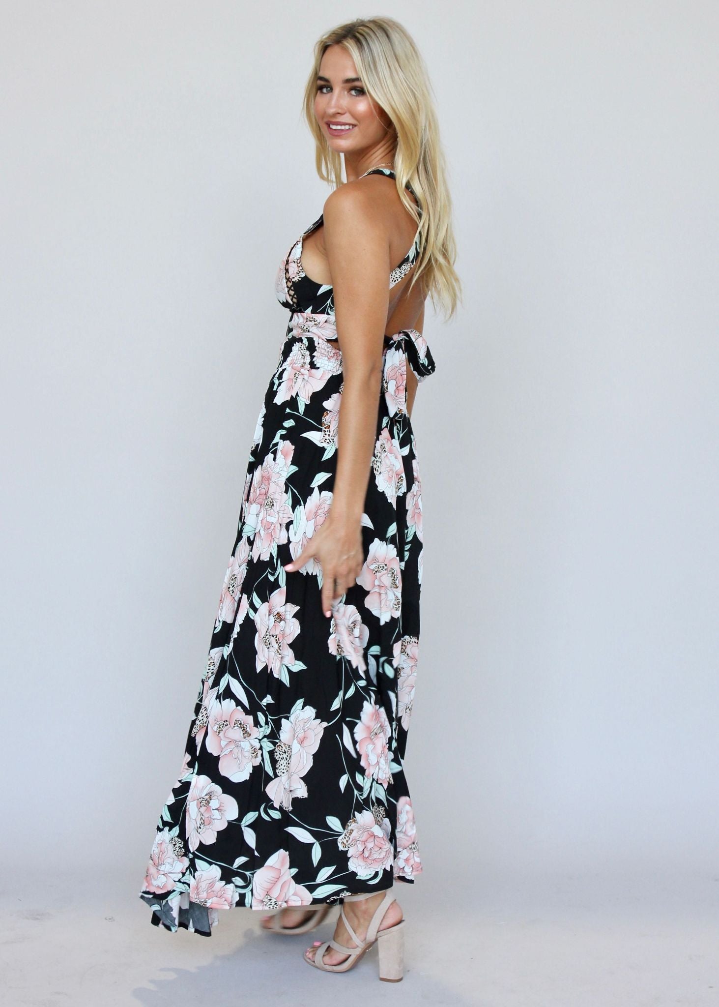 Break Of Dawn Maxi - Peach Wildflower