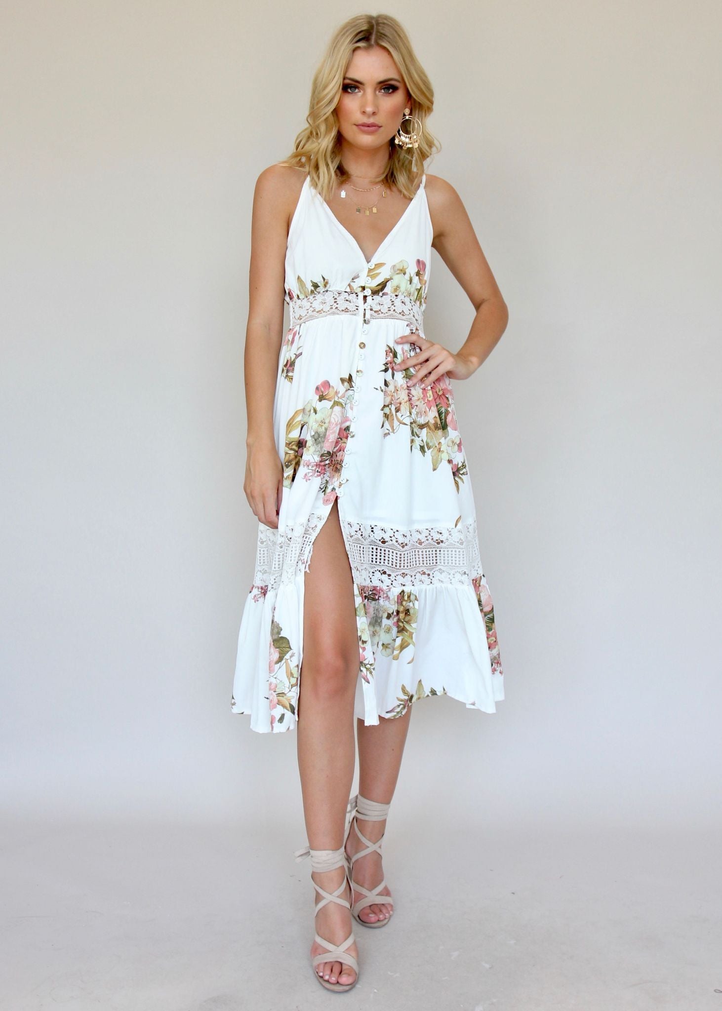 About The Weekend Midi Dress - Lillies
