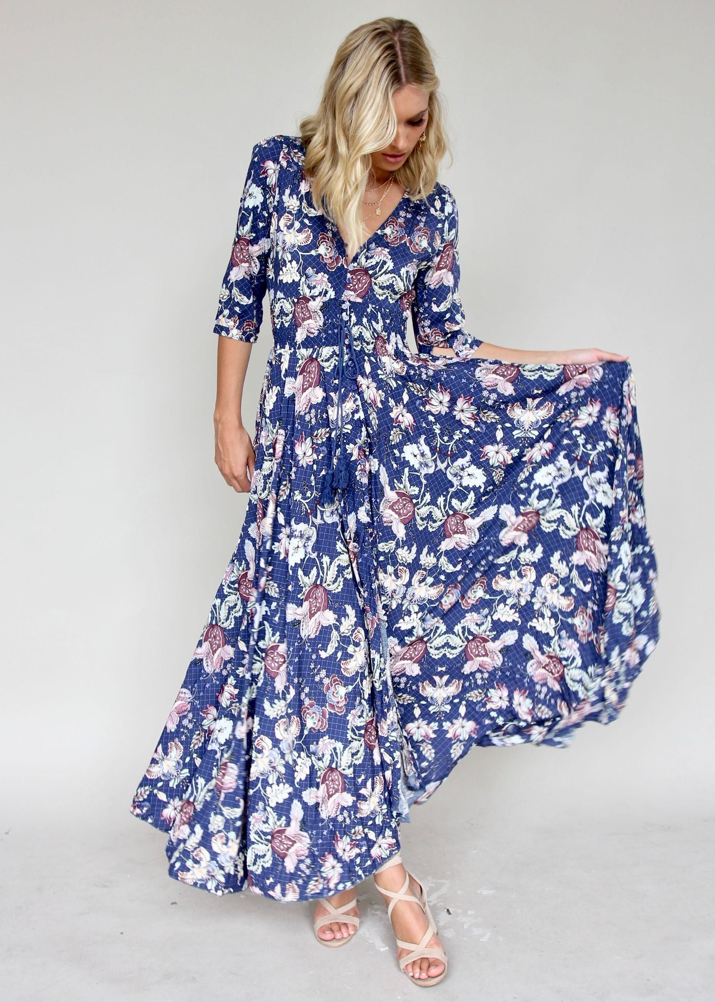 New Romantics Maxi - Indigo Floral