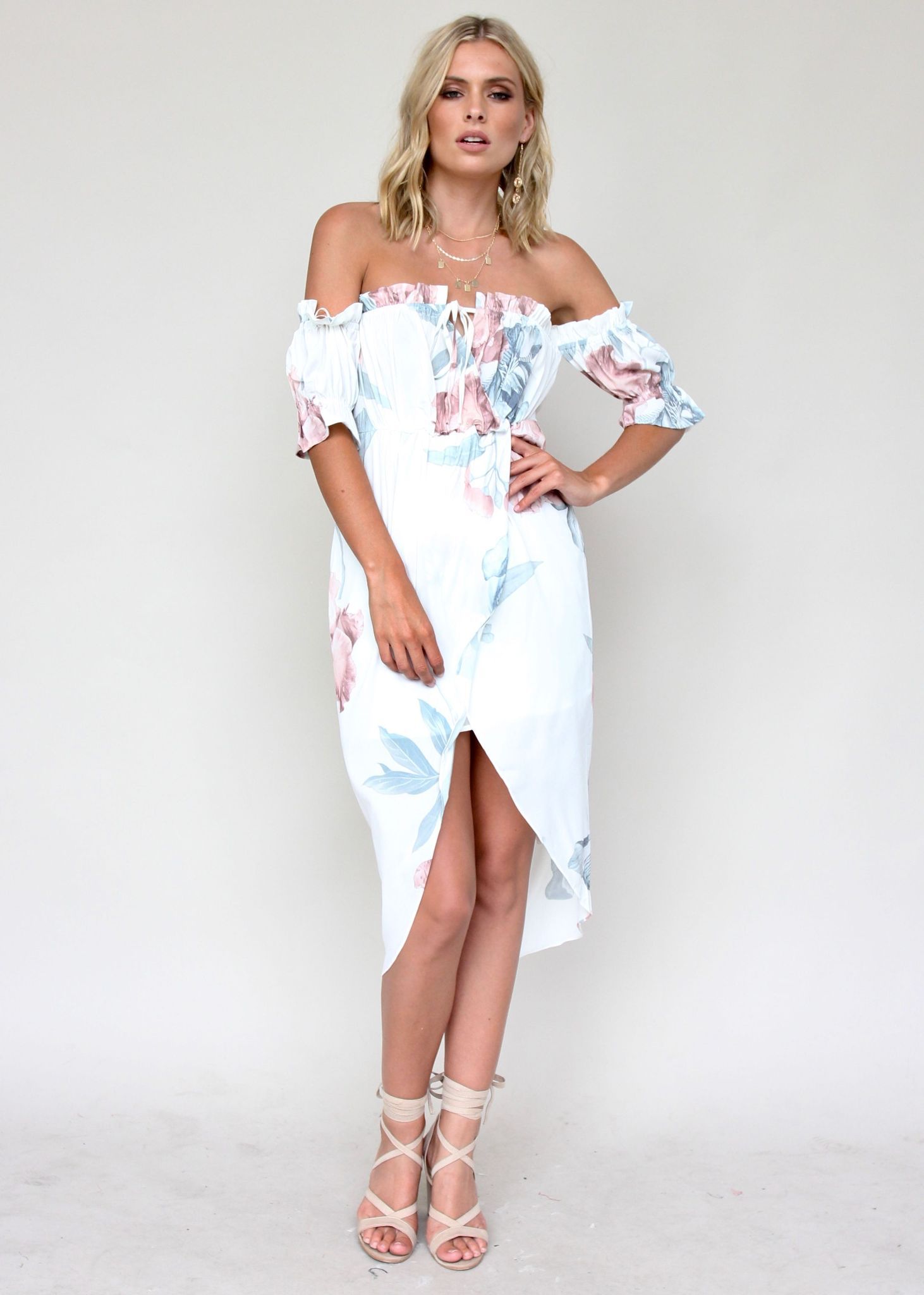 Kiss & Tell Midi Dress - Coastal