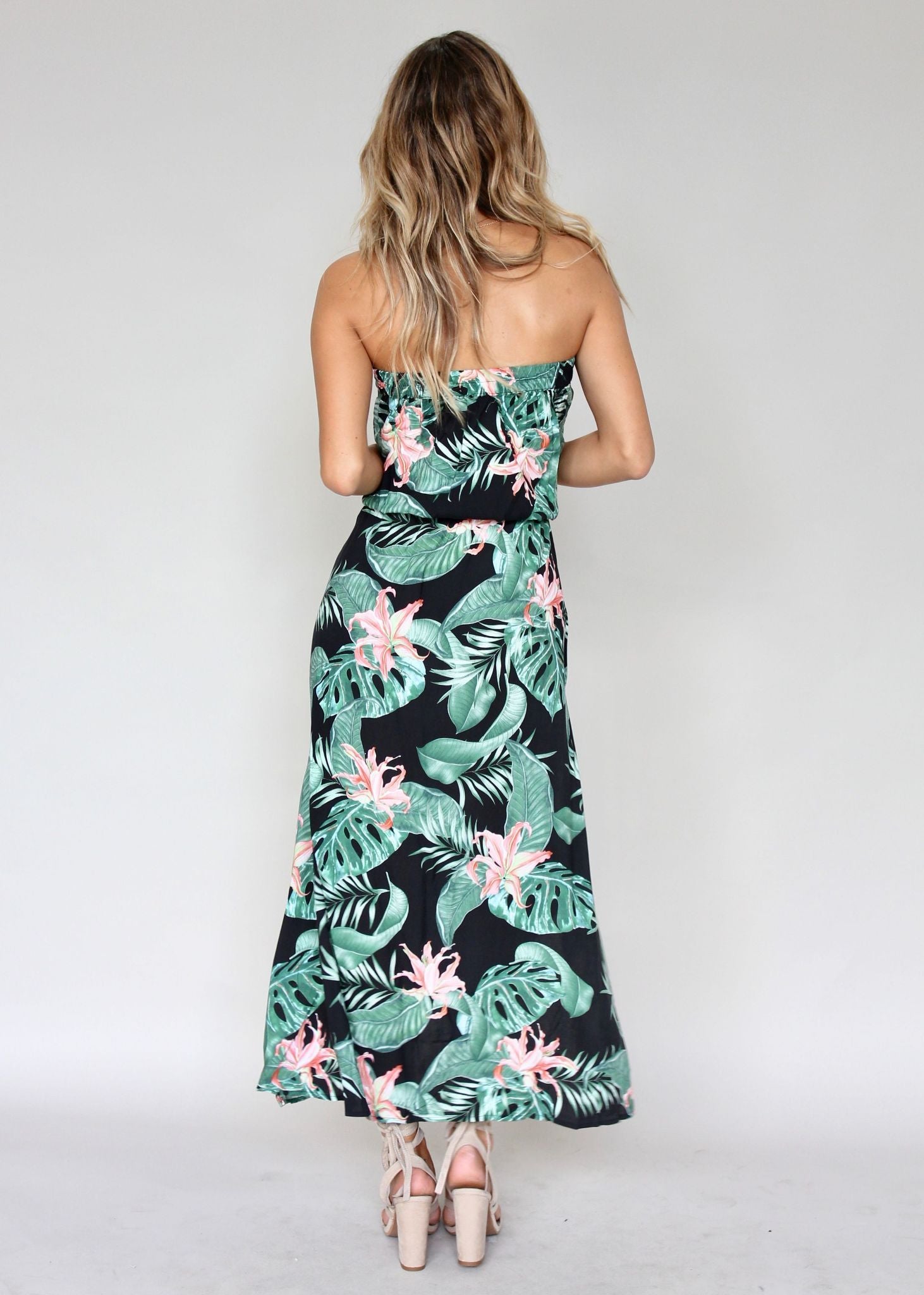 New Freedom Strapless Dress - Black Florida