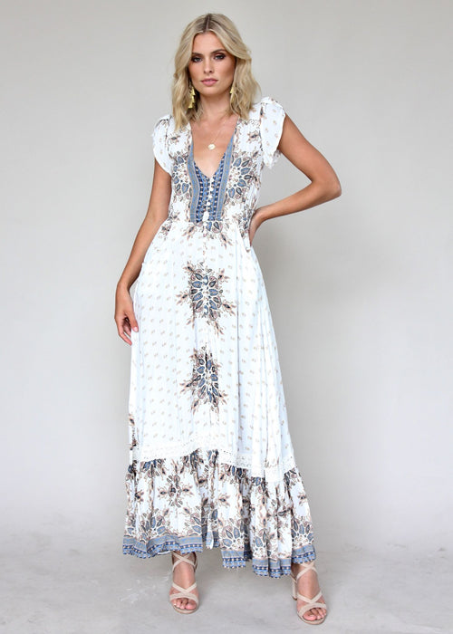 Carmen Maxi Dress - Gemstone