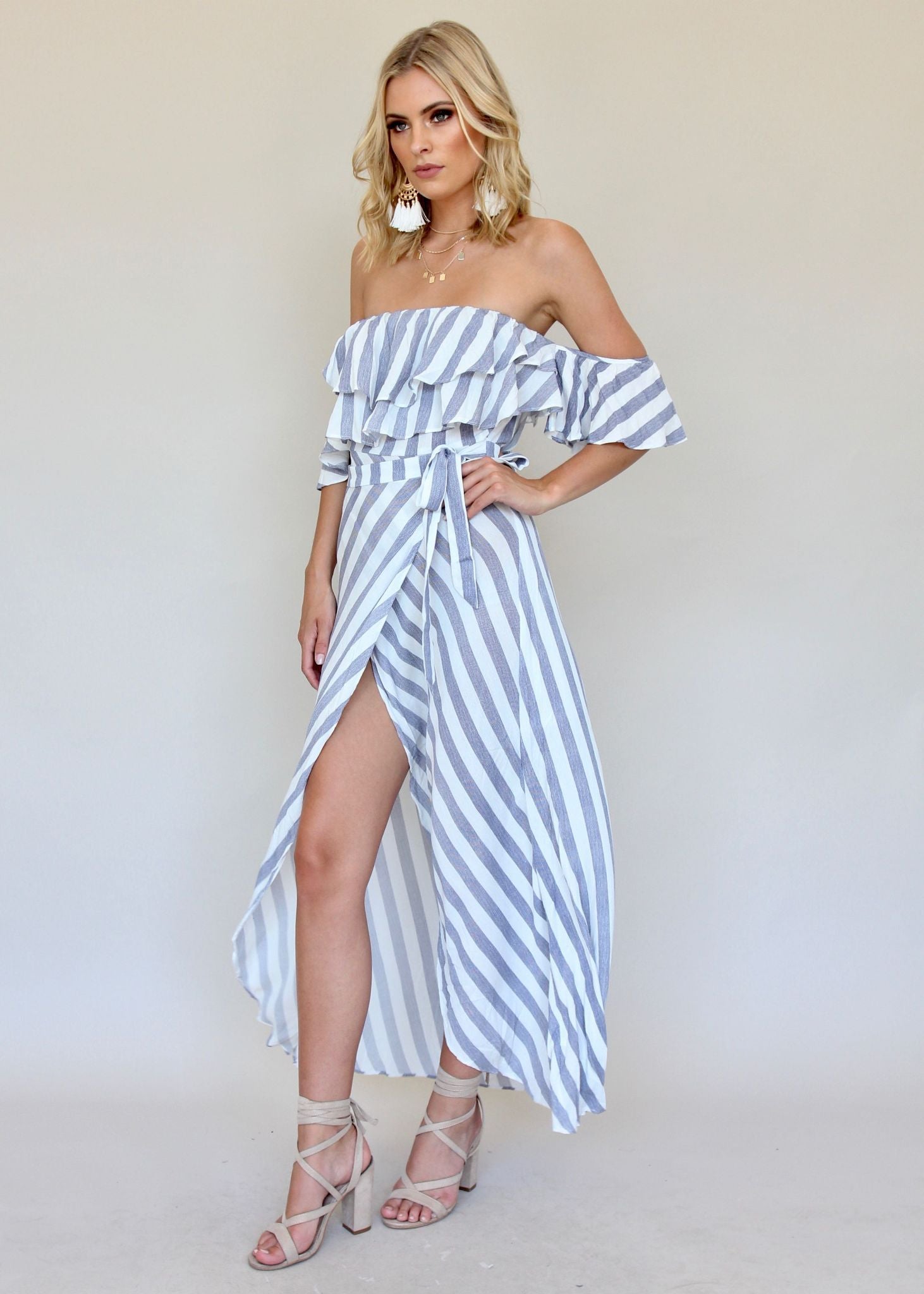 City Dreams Strapless Dress - Blue