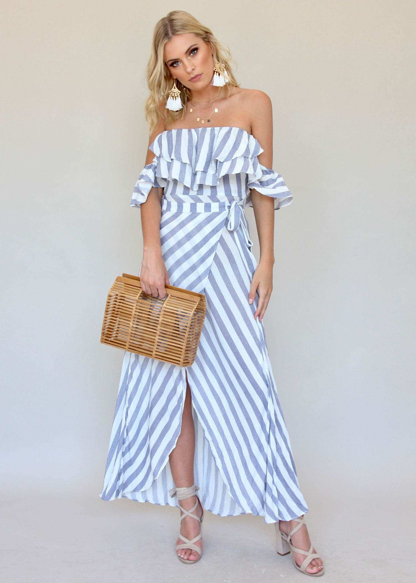 City Dreams Strapless Dress - Blue