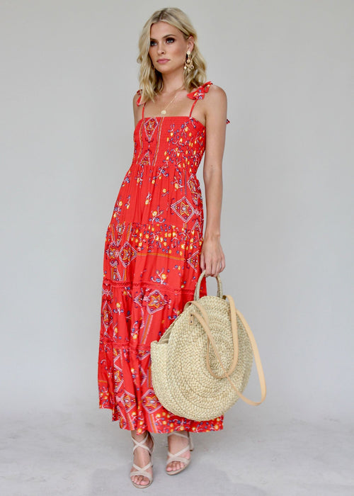 Peach Maxi Dress - Sebastian