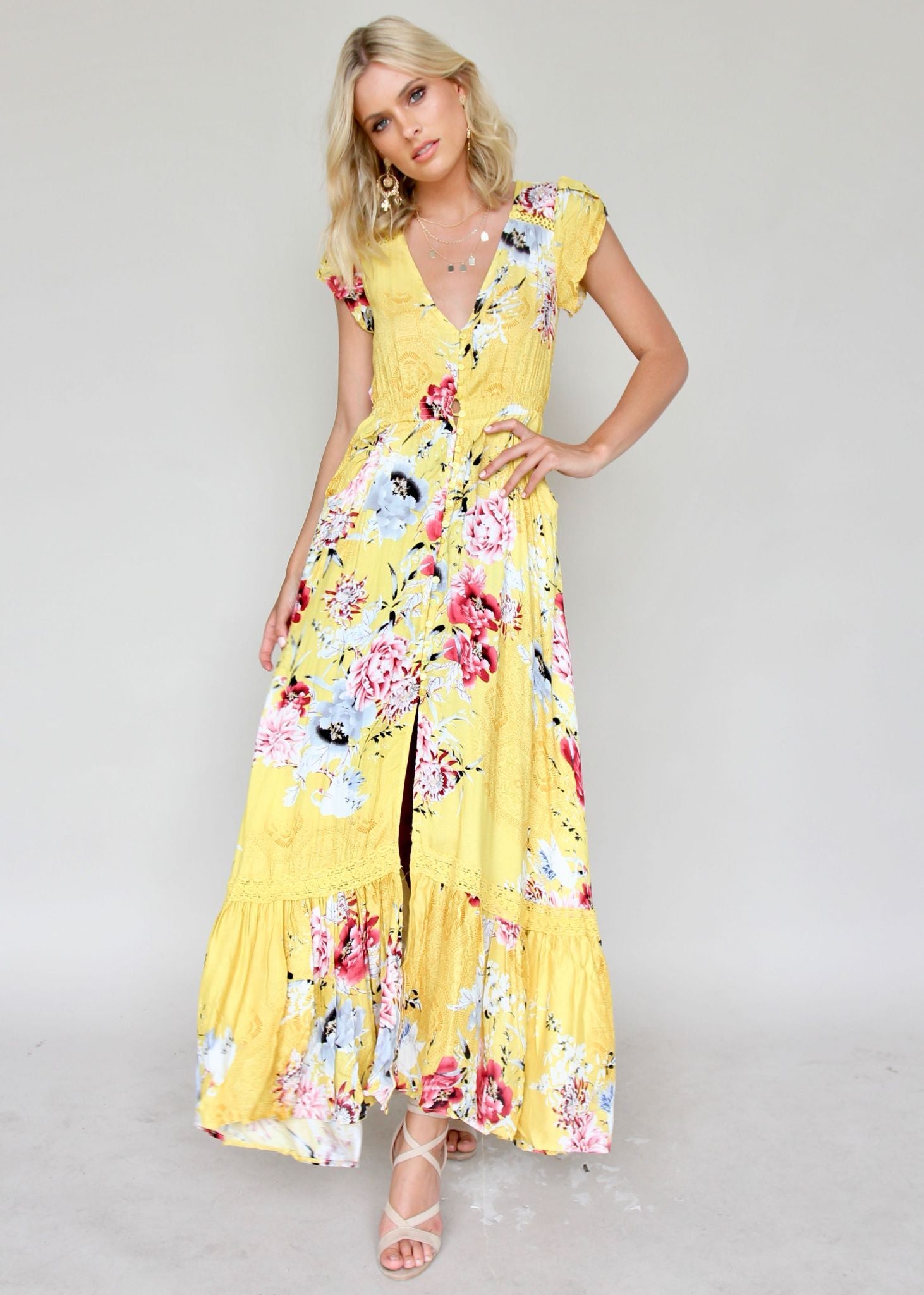 Carmen Maxi Dress - Summer Sunshine