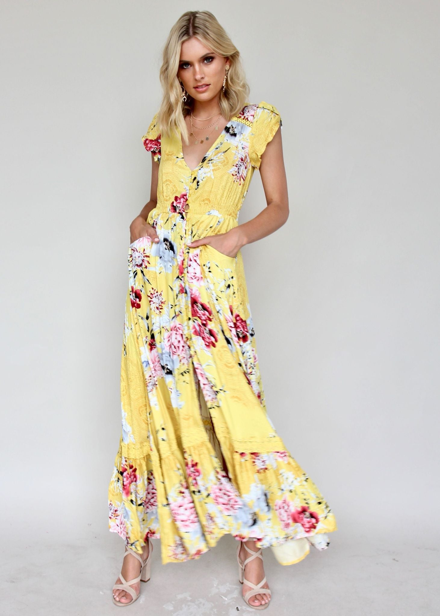 Carmen Maxi Dress - Summer Sunshine