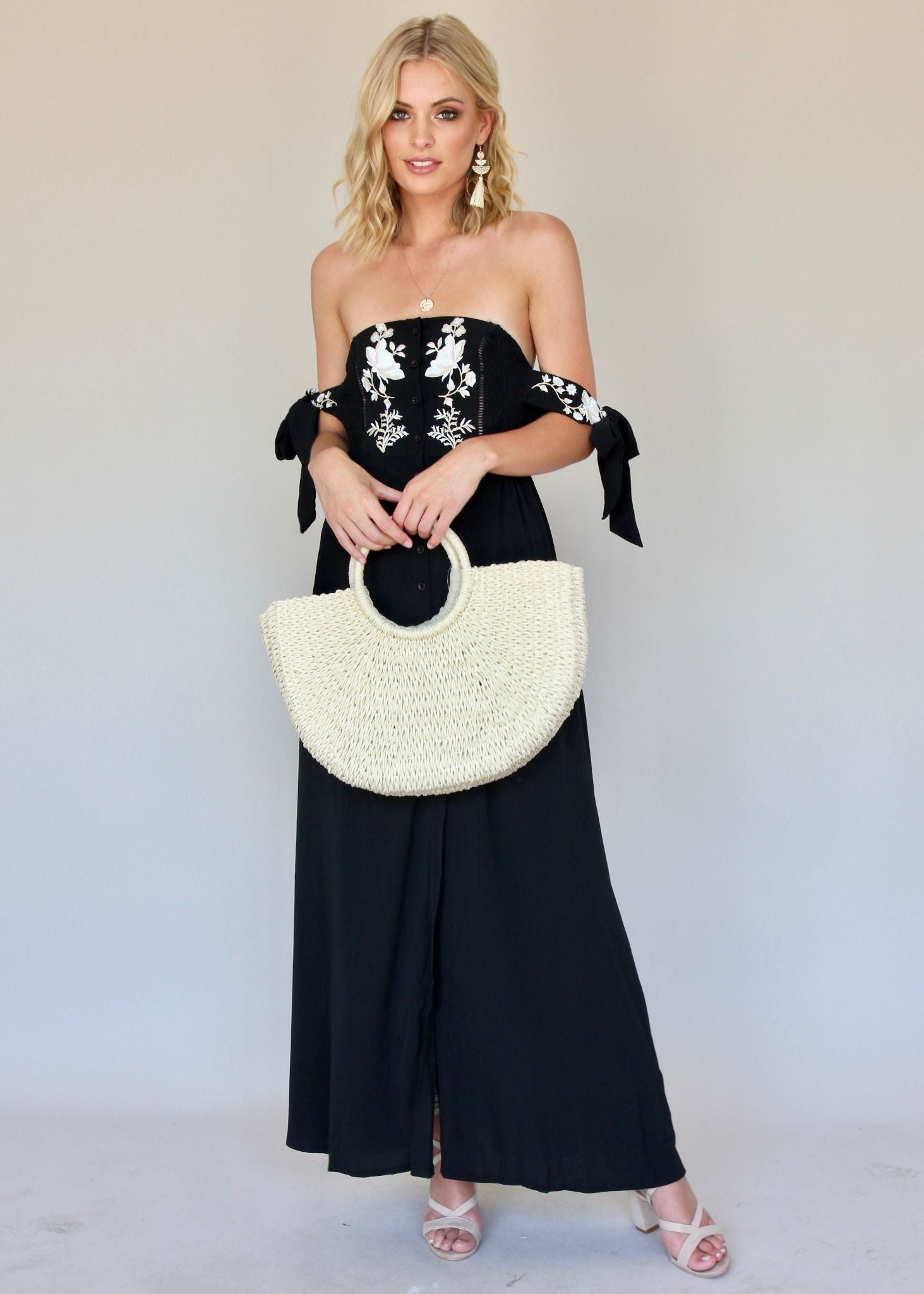 Petal In A Day Maxi Dress - Black