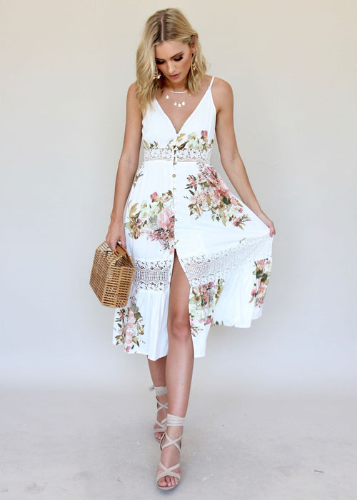 About The Weekend Midi Dress - Lillies