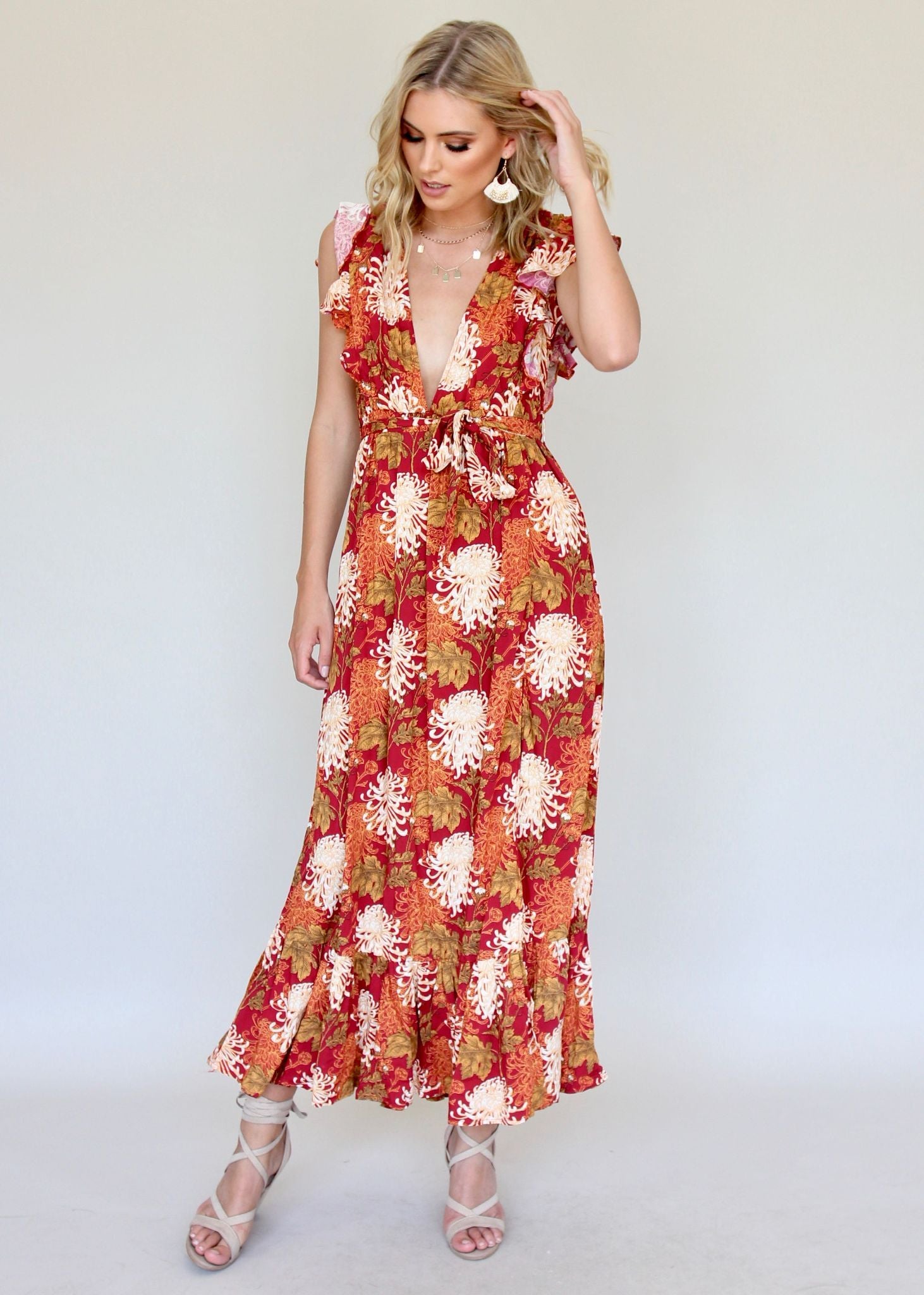 Rhapsody Maxi Dress - Red