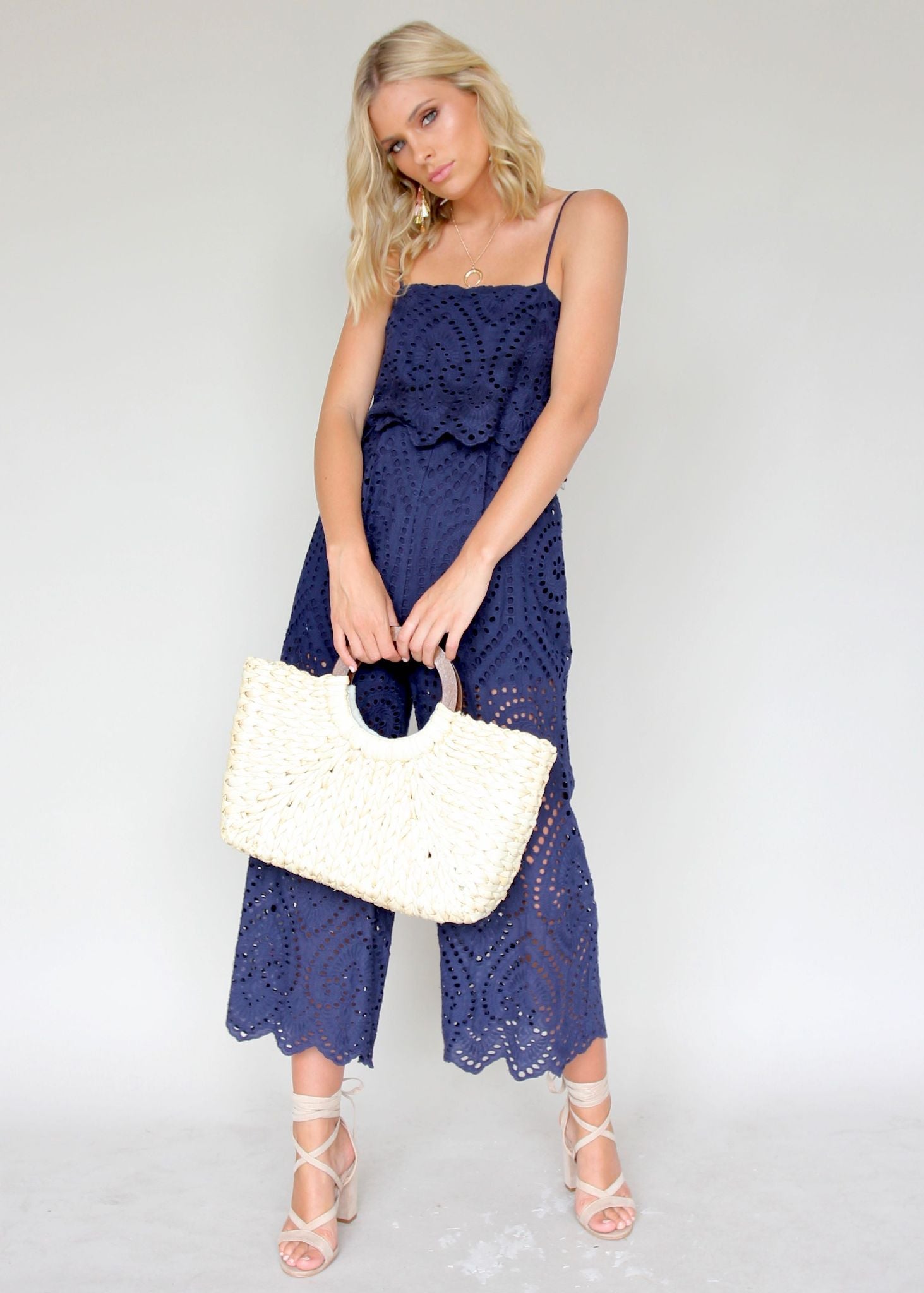 Change Of Heart Pantsuit - Navy