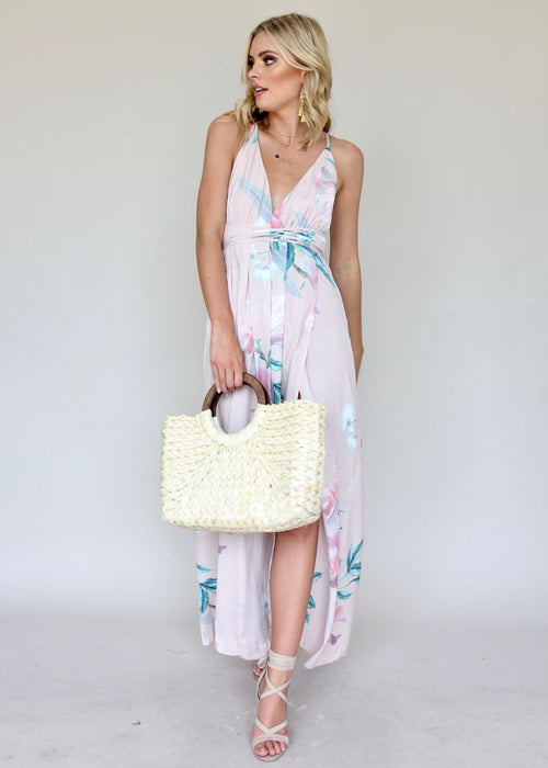 Karmen Halter Maxi Dress - Pink Tropical