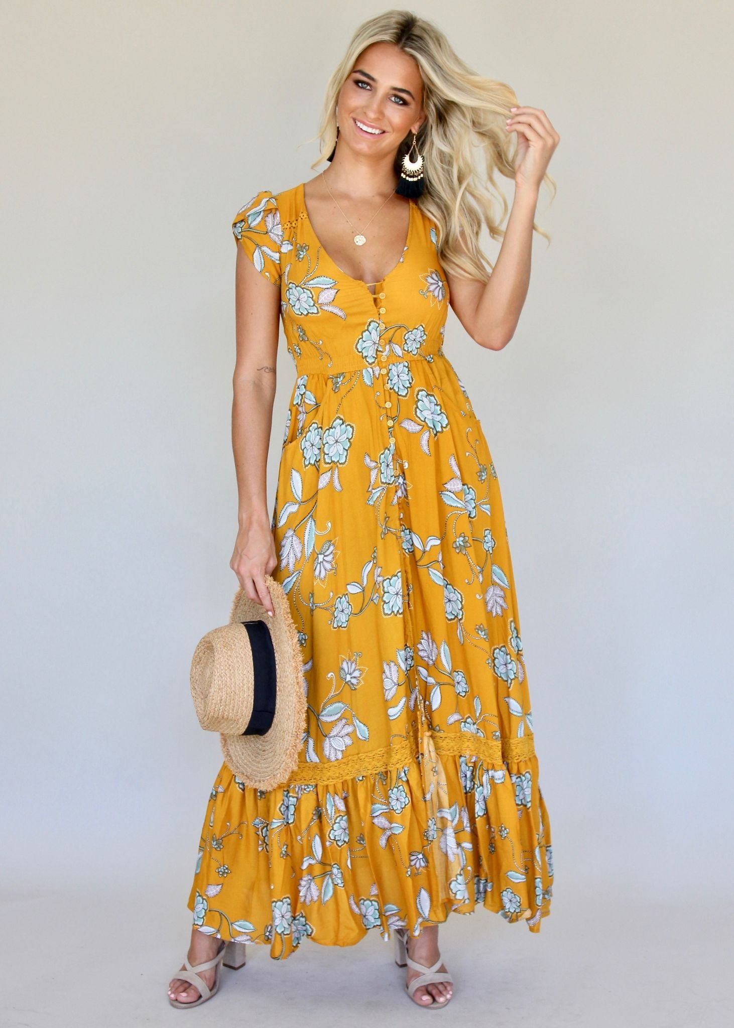 Carmen Maxi Dress - Sunny Daze