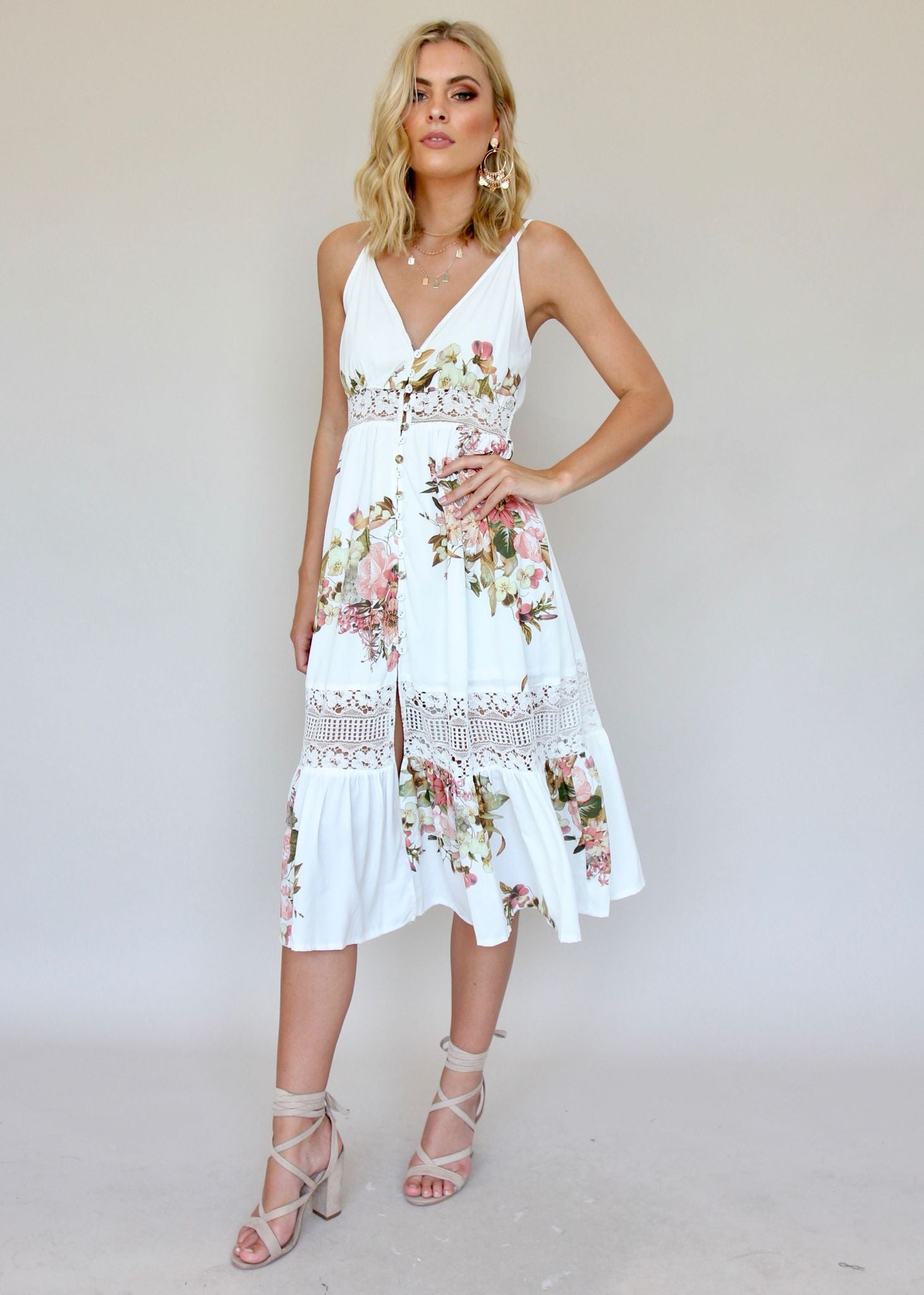 About The Weekend Midi Dress - Lillies