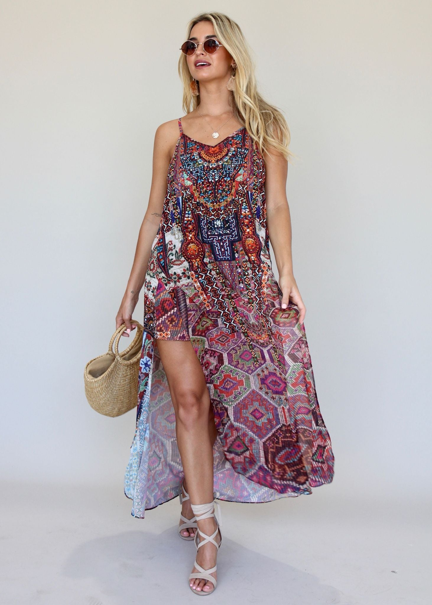 Lost Lotus Chiffon Maxi - Moroccan
