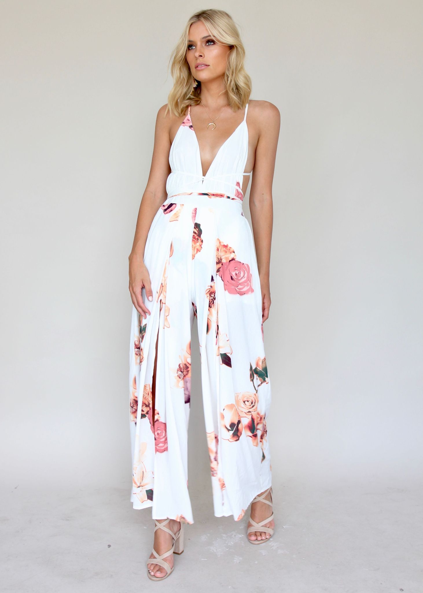 Lost In The Sun Pantsuit - Roses