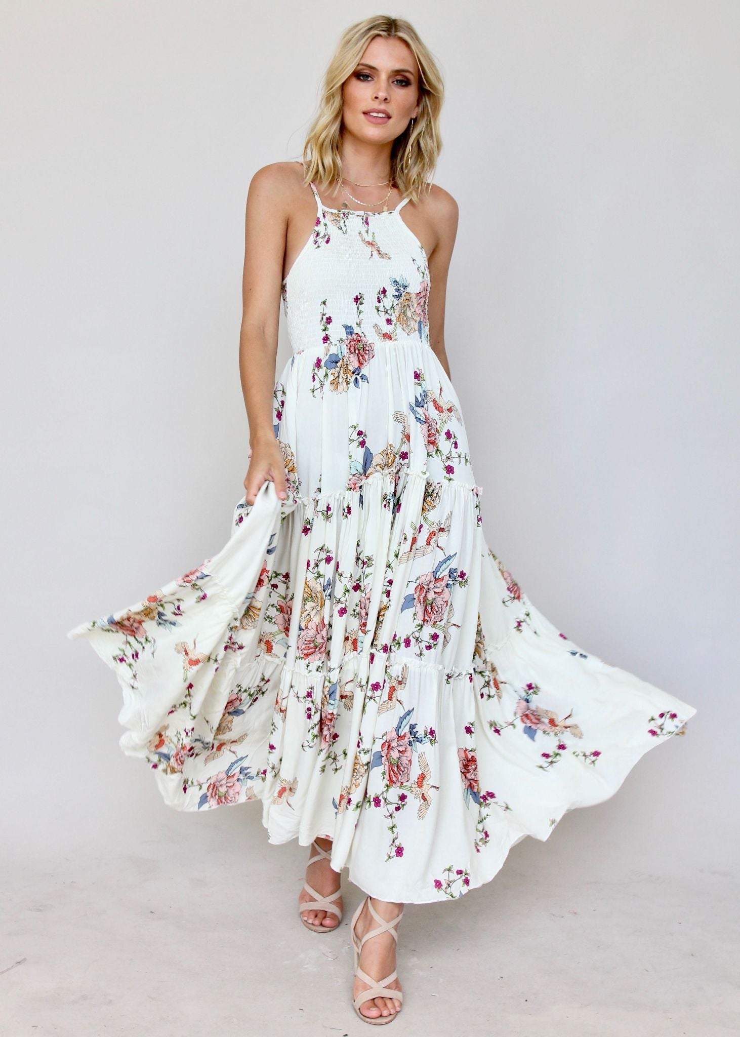 Adriana Maxi Dress - Flamingo Dancing
