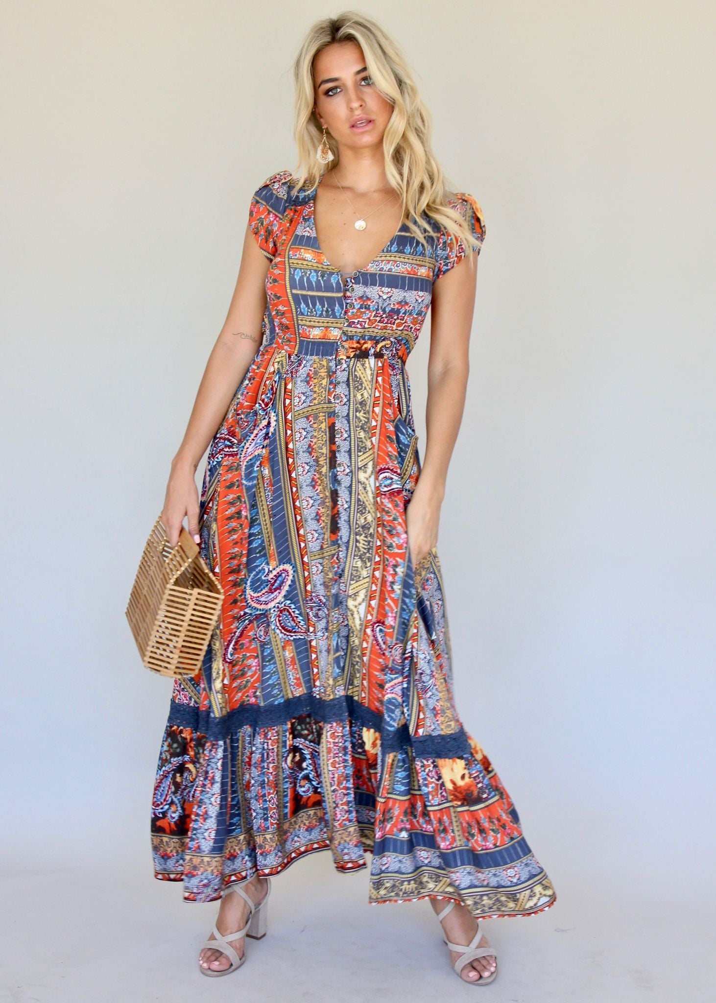 Carmen Maxi Dress - La Dolce Vita