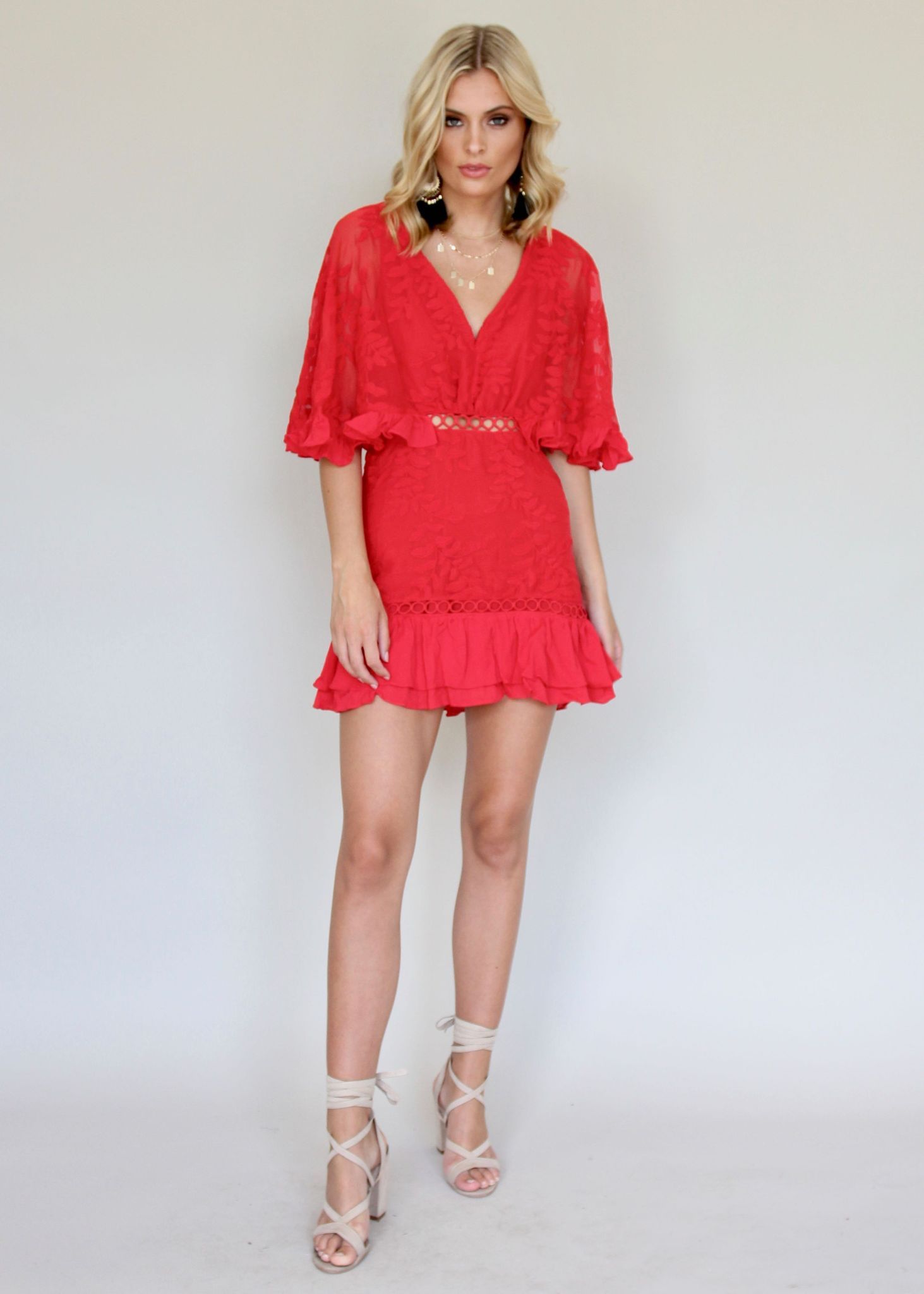 Brittany Swing Dress - Red