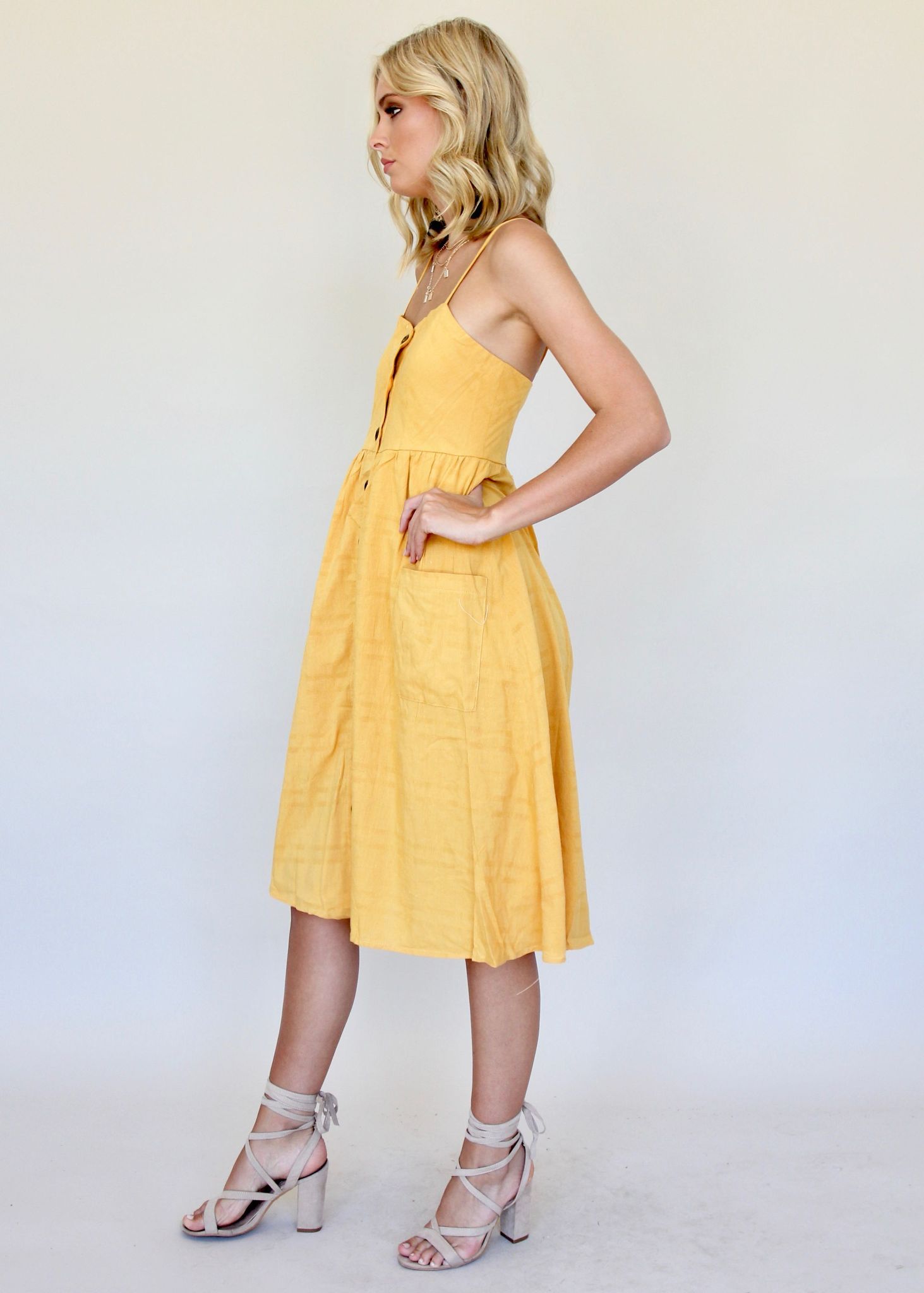 Utopia Midi Dress - Honey