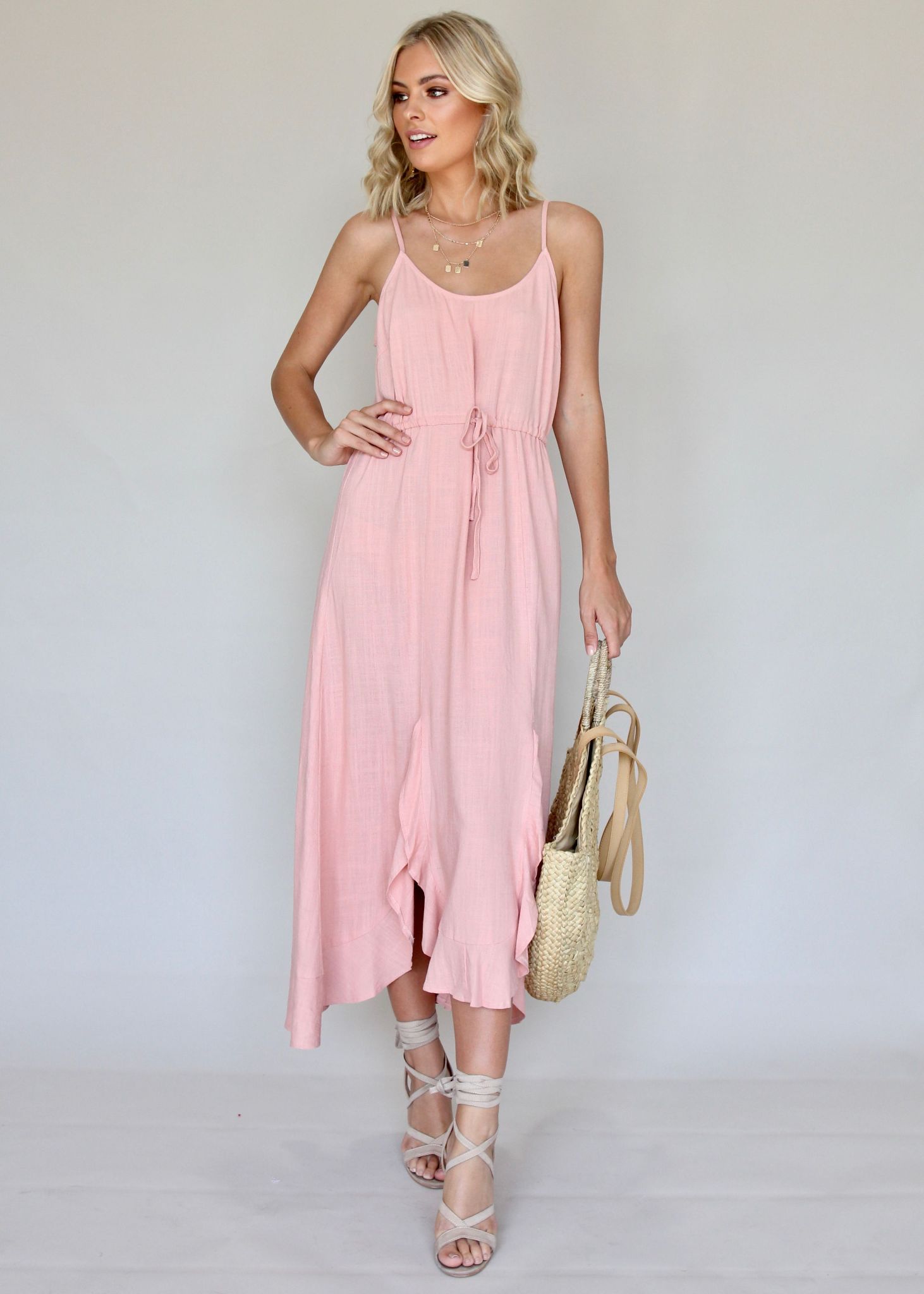 Dreamy Ways Midi Dress - Dusty Pink