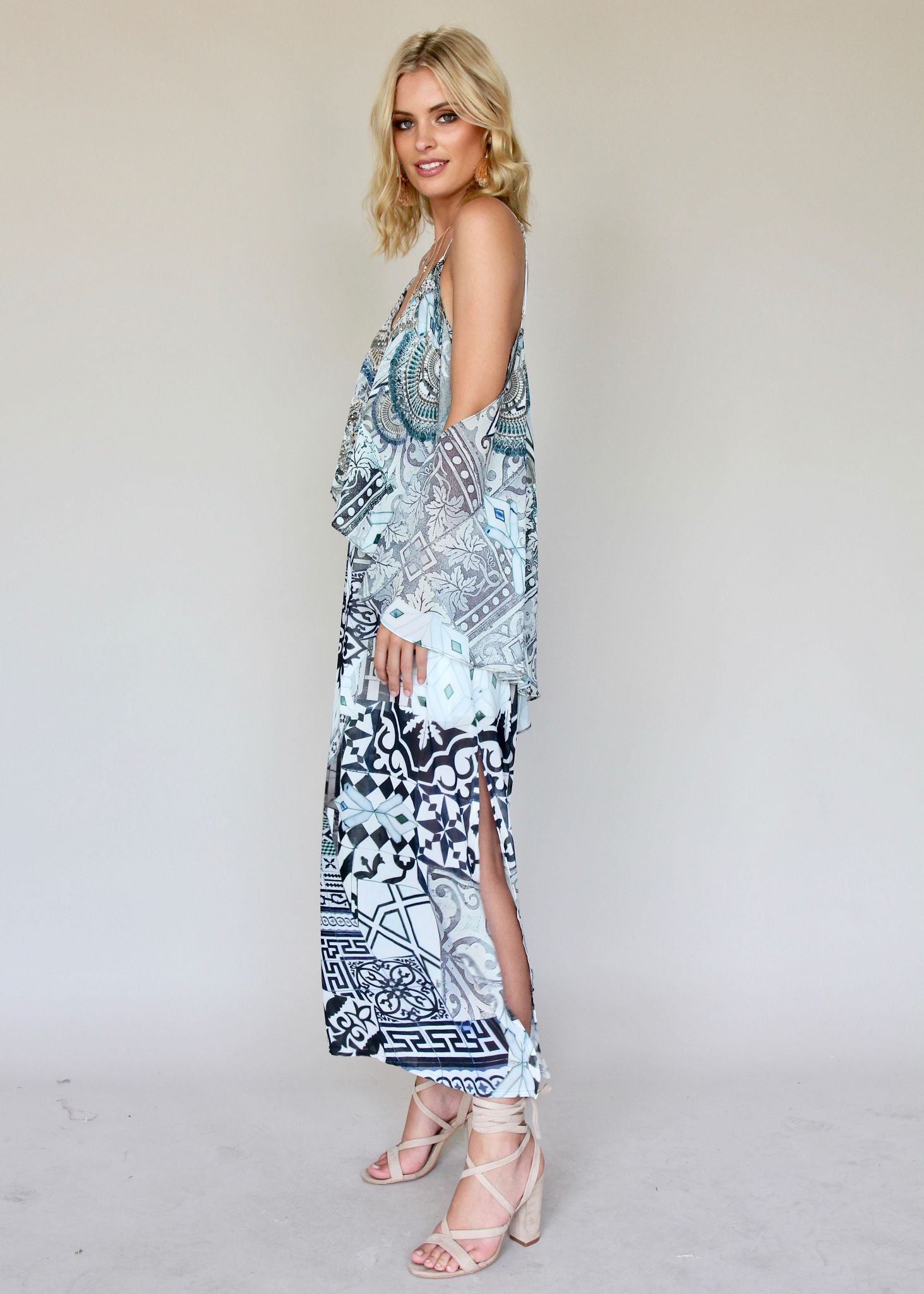Golden Mind Maxi Dress - Aquarius