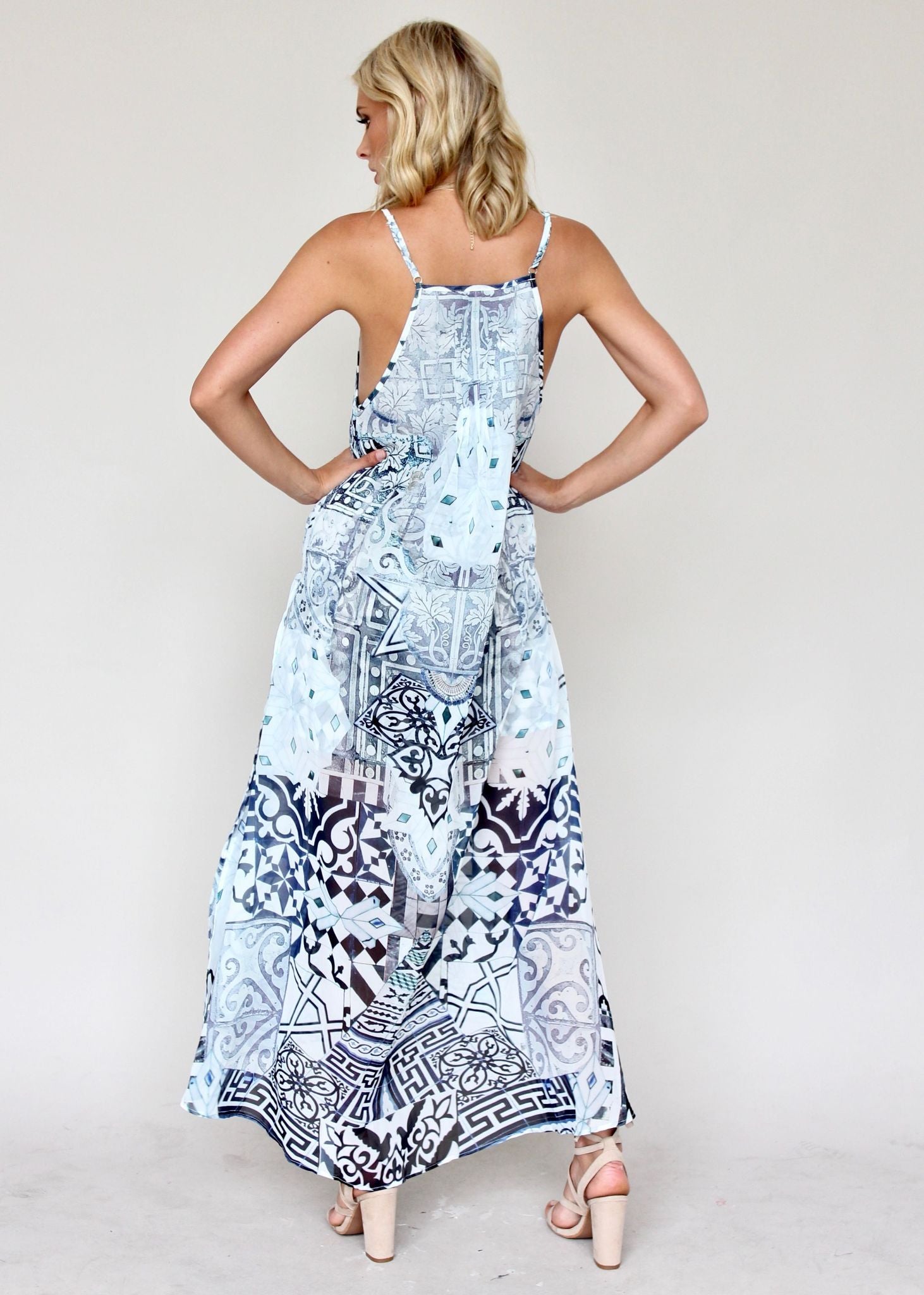 Lost Lotus Chiffon Maxi - Aquarius