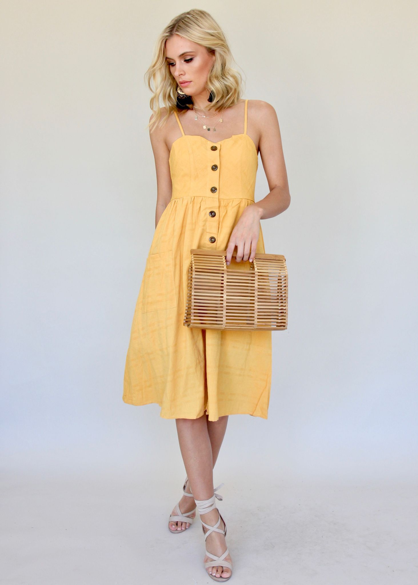Utopia Midi Dress - Honey
