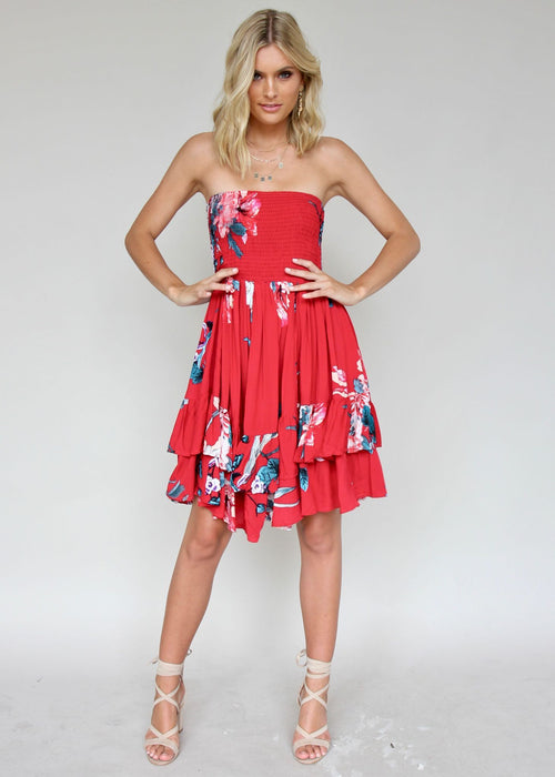 Mejico Mini Strapless Dress - Lovers Passion