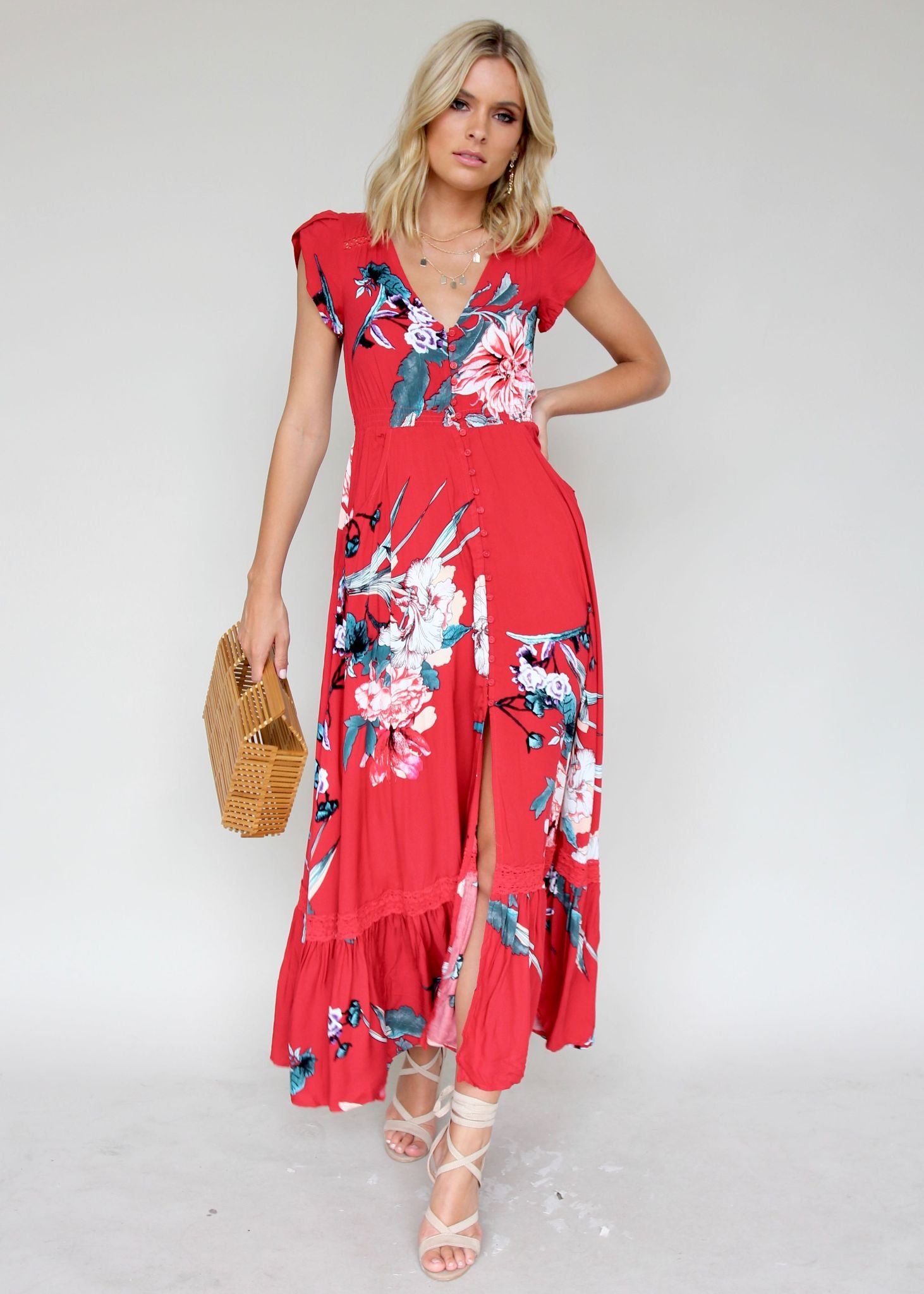 Carmen Maxi Dress - Lovers Passion