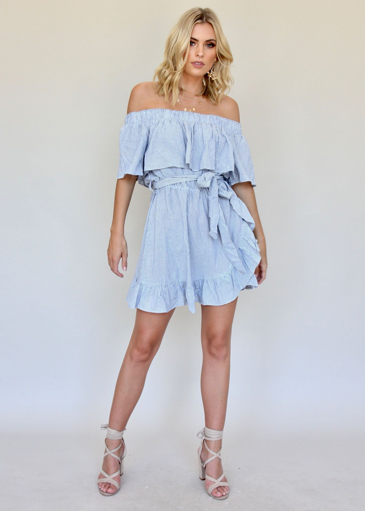 Another Eternity Strapless Dress - Blue
