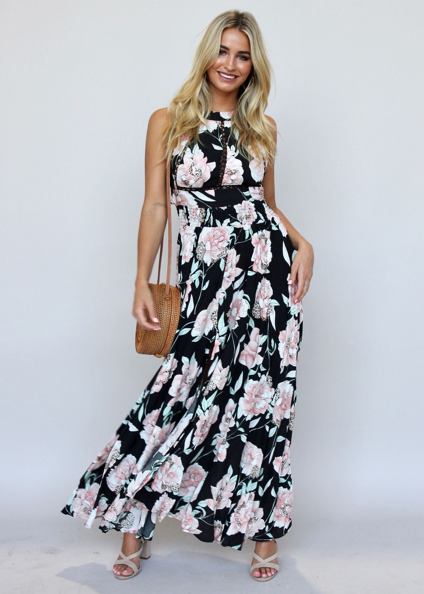 Break Of Dawn Maxi - Peach Wildflower