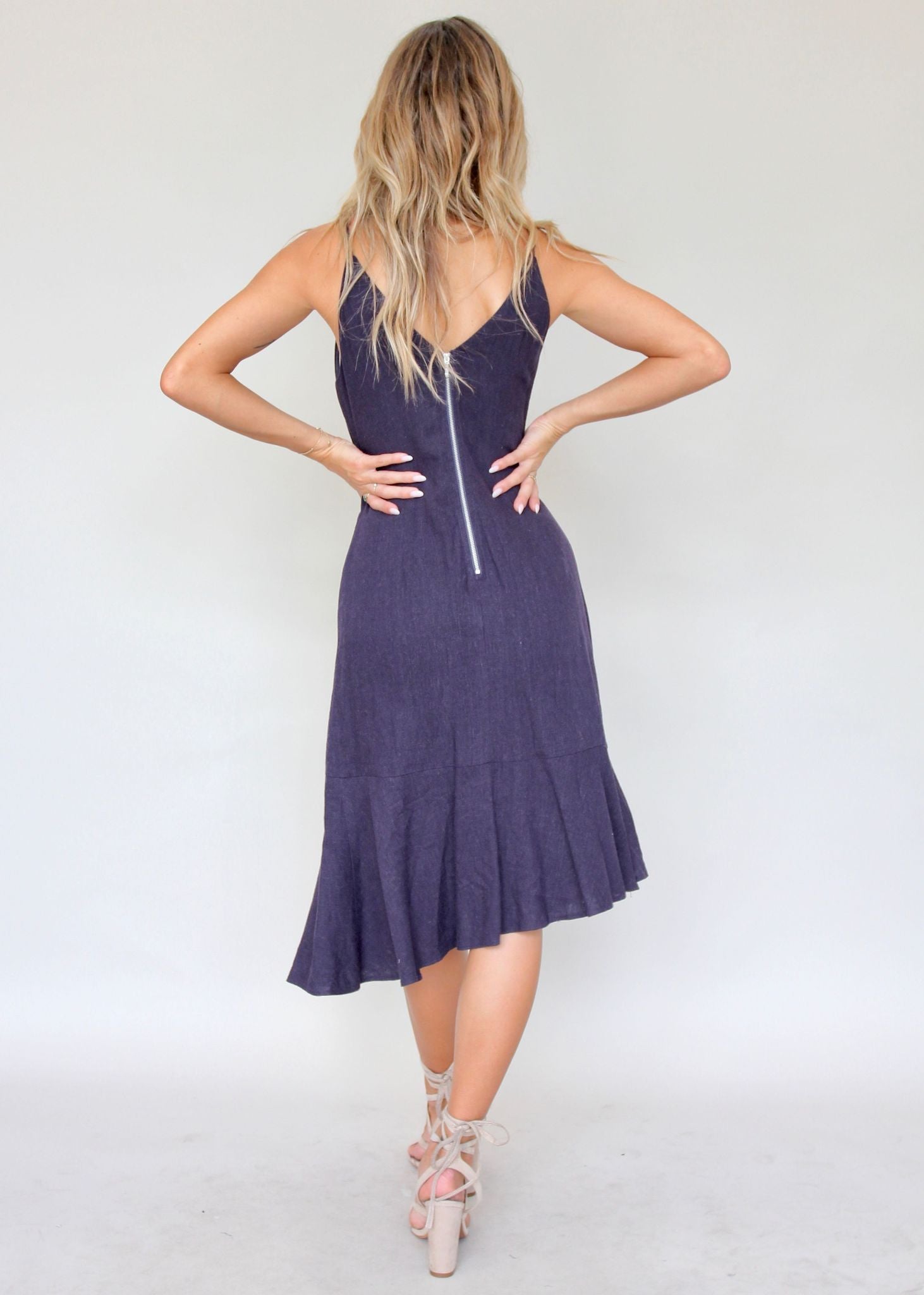 Leela Midi Dress - Navy