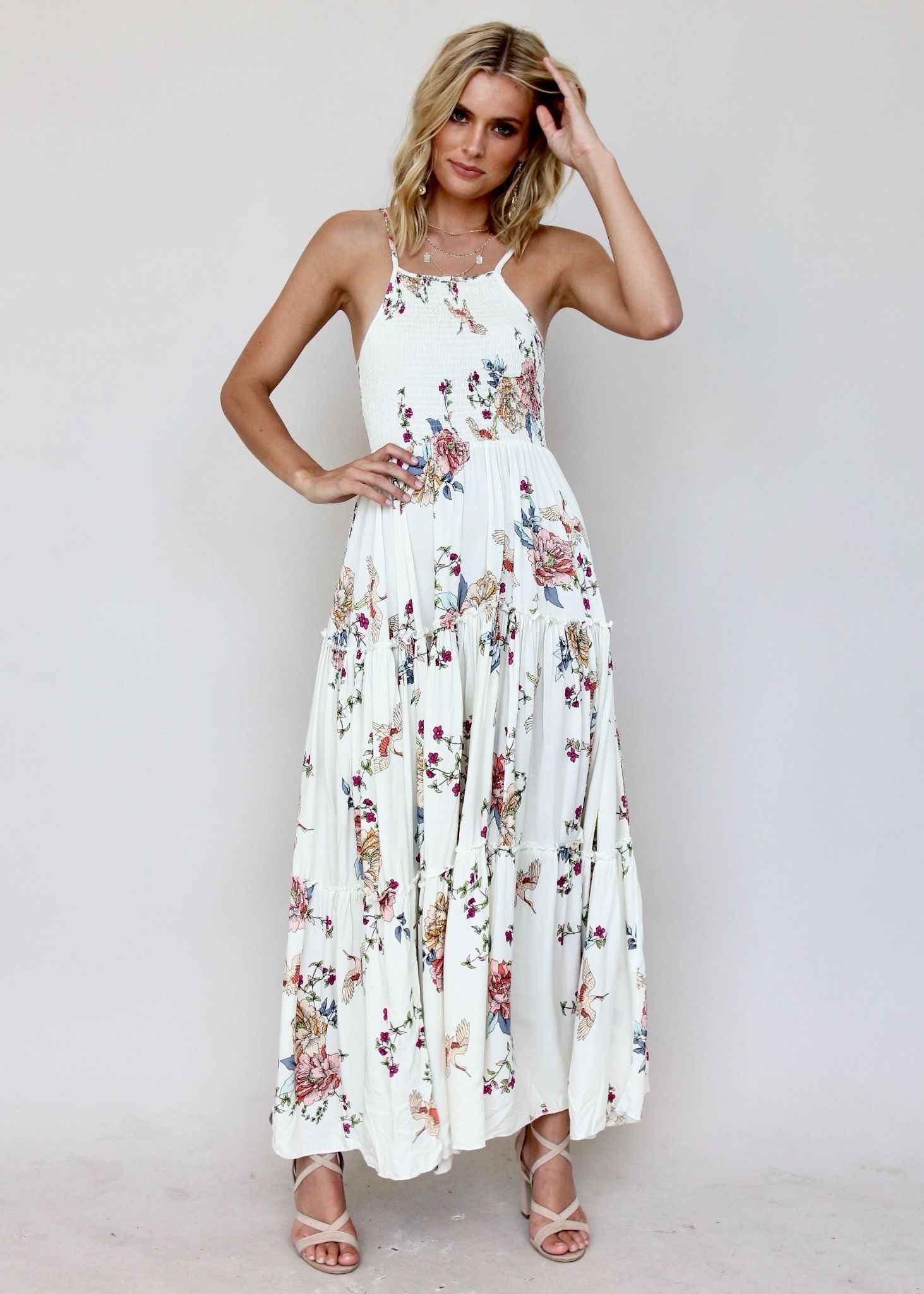 Adriana Maxi Dress - Flamingo Dancing