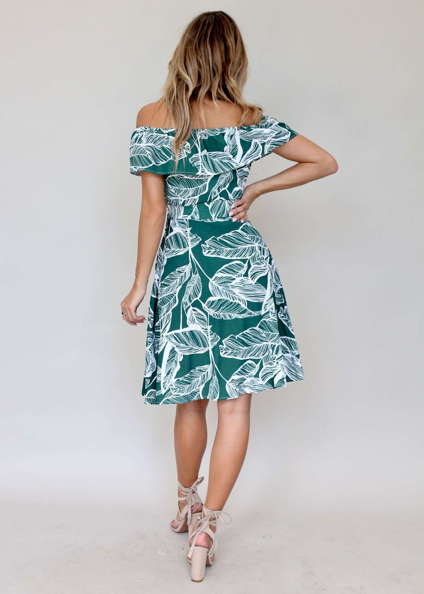 Fall Together Dress - Green Leaf