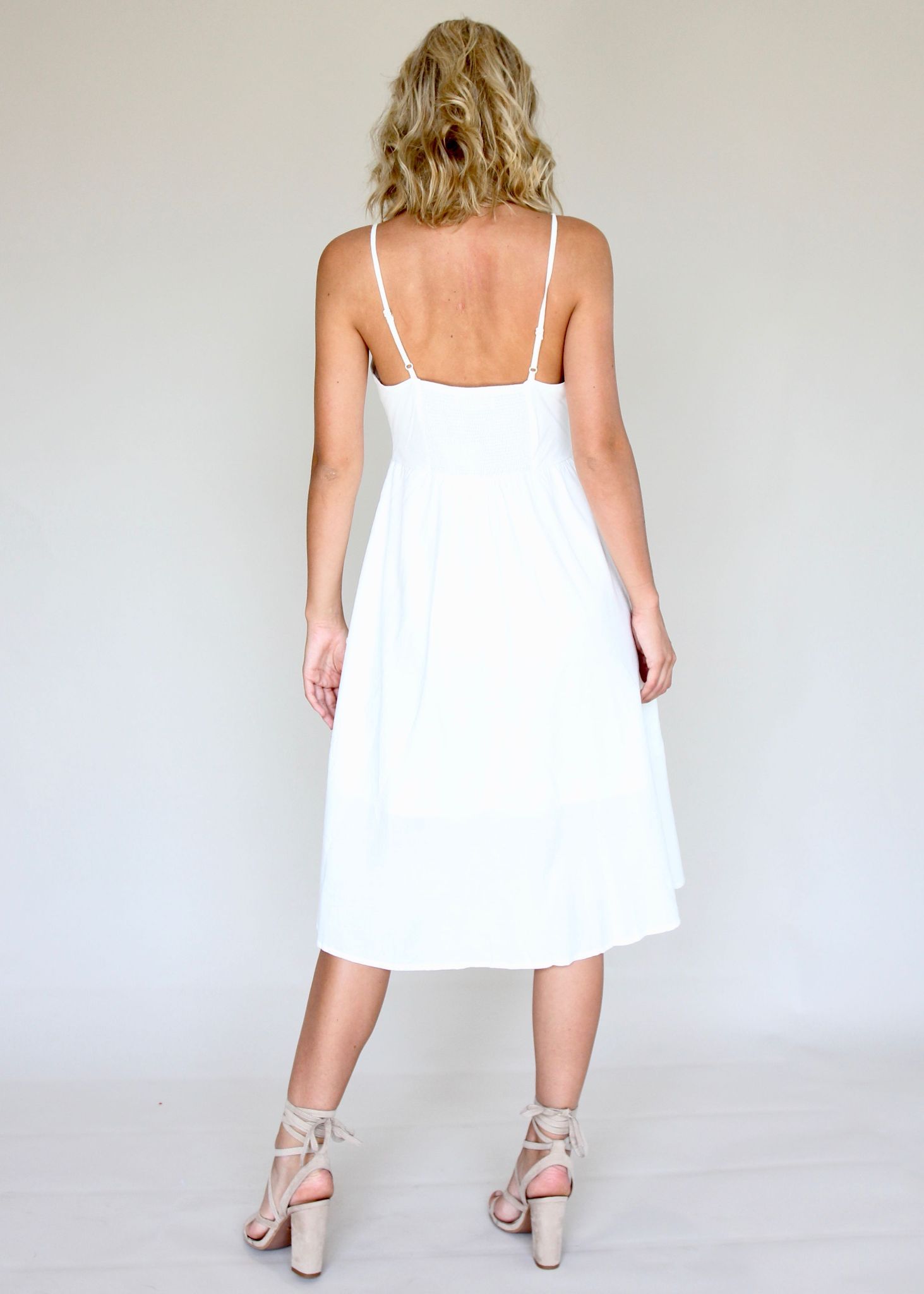 Utopia Midi Dress - White